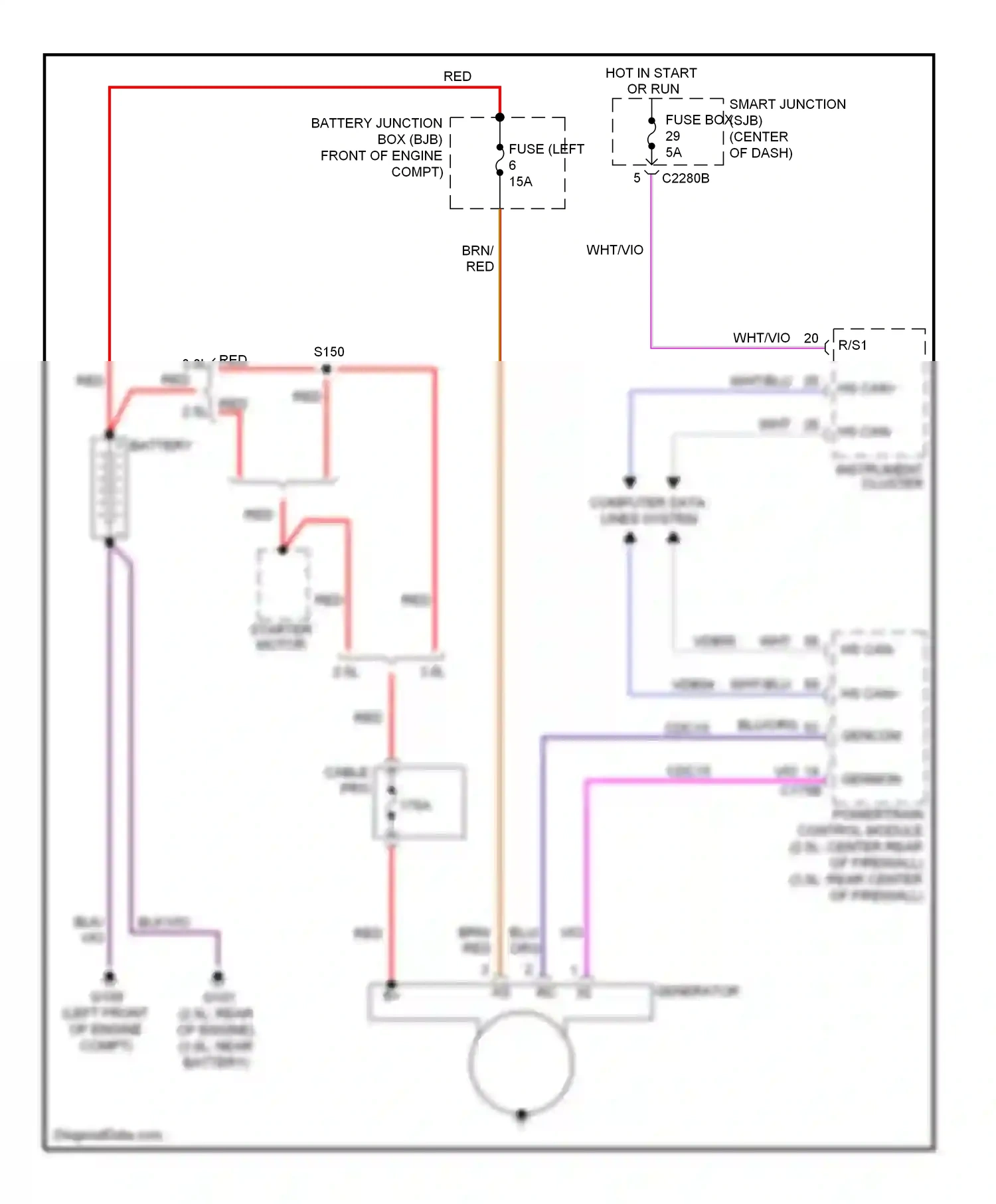 Ford Escape II (2007-2012) cable-pro wiring diagram  (1 of 2)