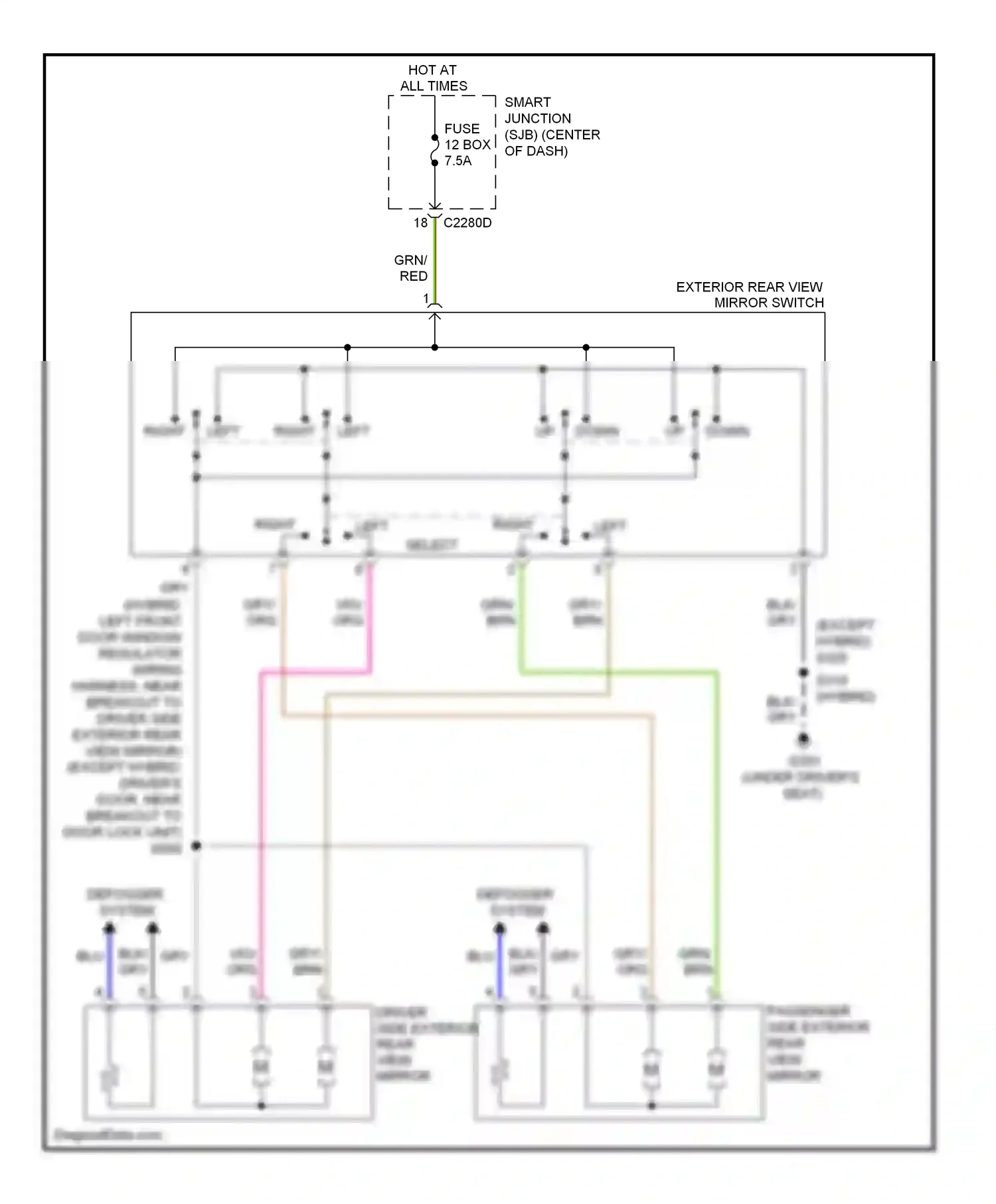 Ford Escape II (2007-2012) down wiring diagram  (1 of 1)