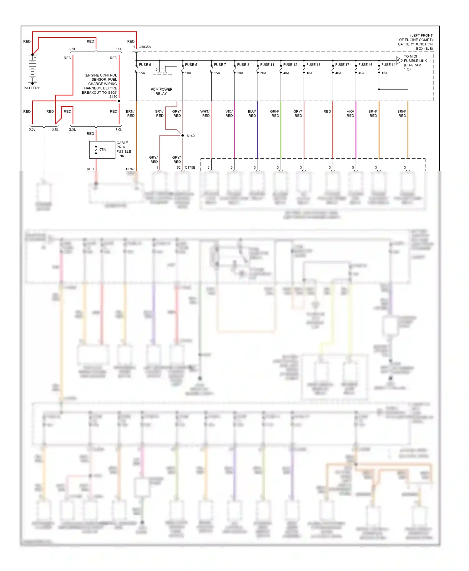 Ford Escape II (2007-2012) front controls interface module (fcim) wiring diagram  (1 of 1)