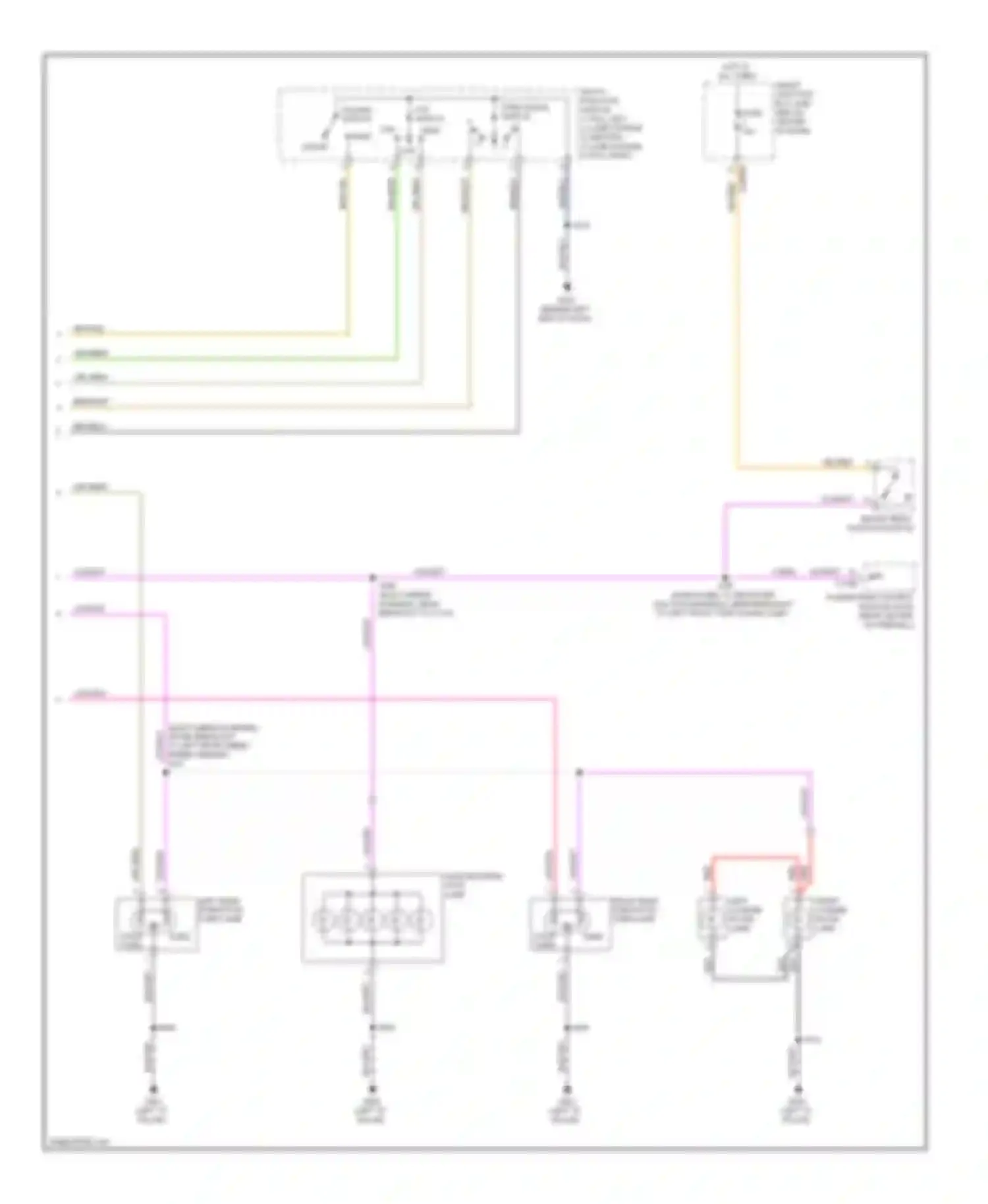 Wiring diagram left license plate lamp for Ford Escape II (2007-2012) (2 of 7)