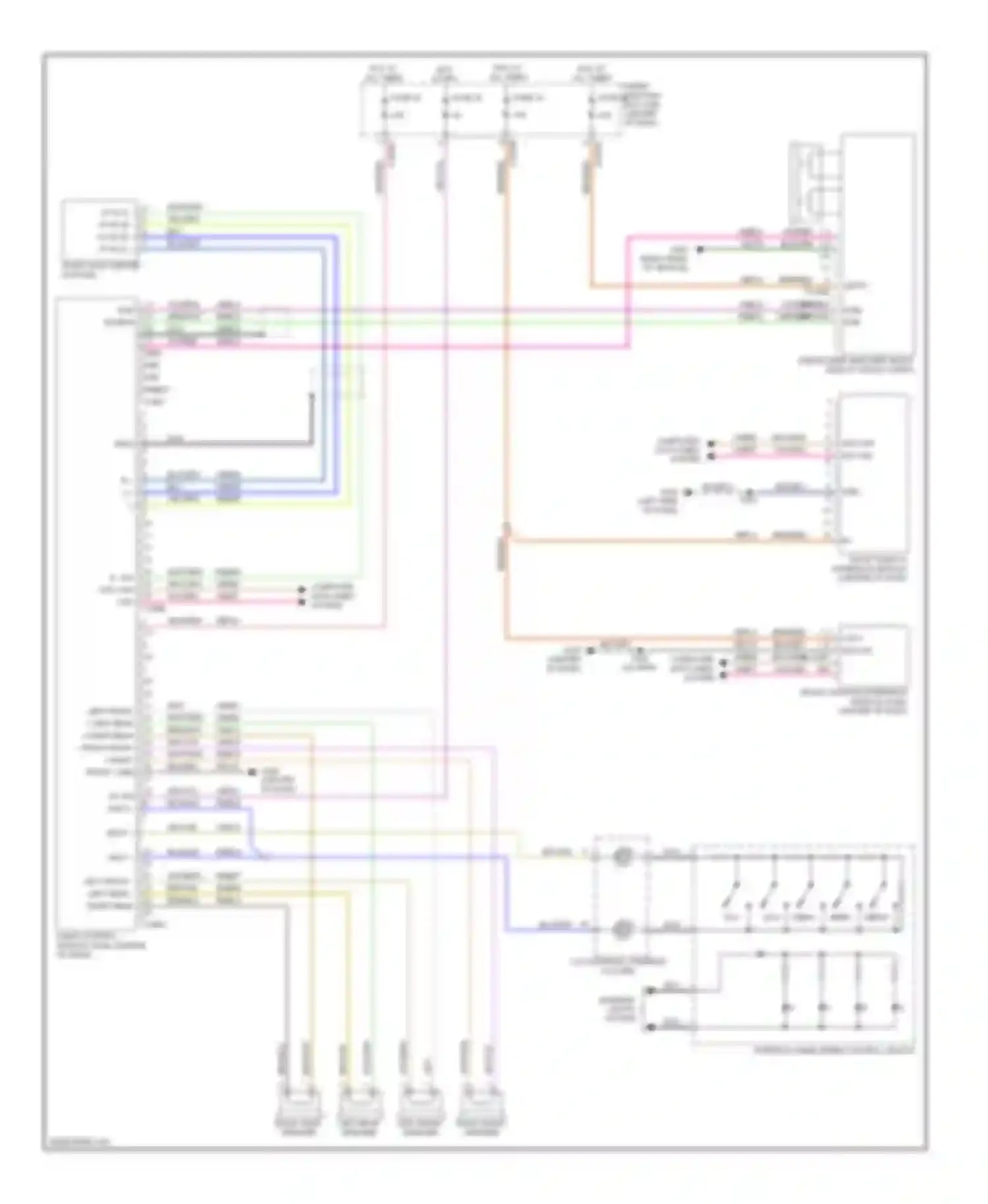 Wiring diagram left rear left front speaker speaker for Ford Escape II (2007-2012) (1 of 1)