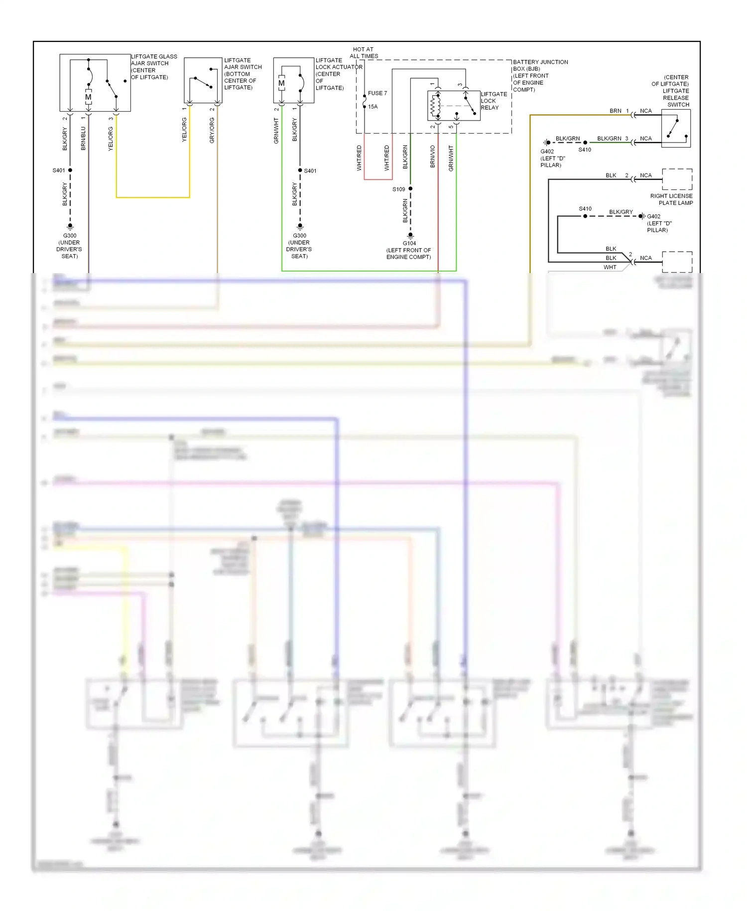 Ford Escape II (2007-2012) lock wiring diagram  (1 of 5)