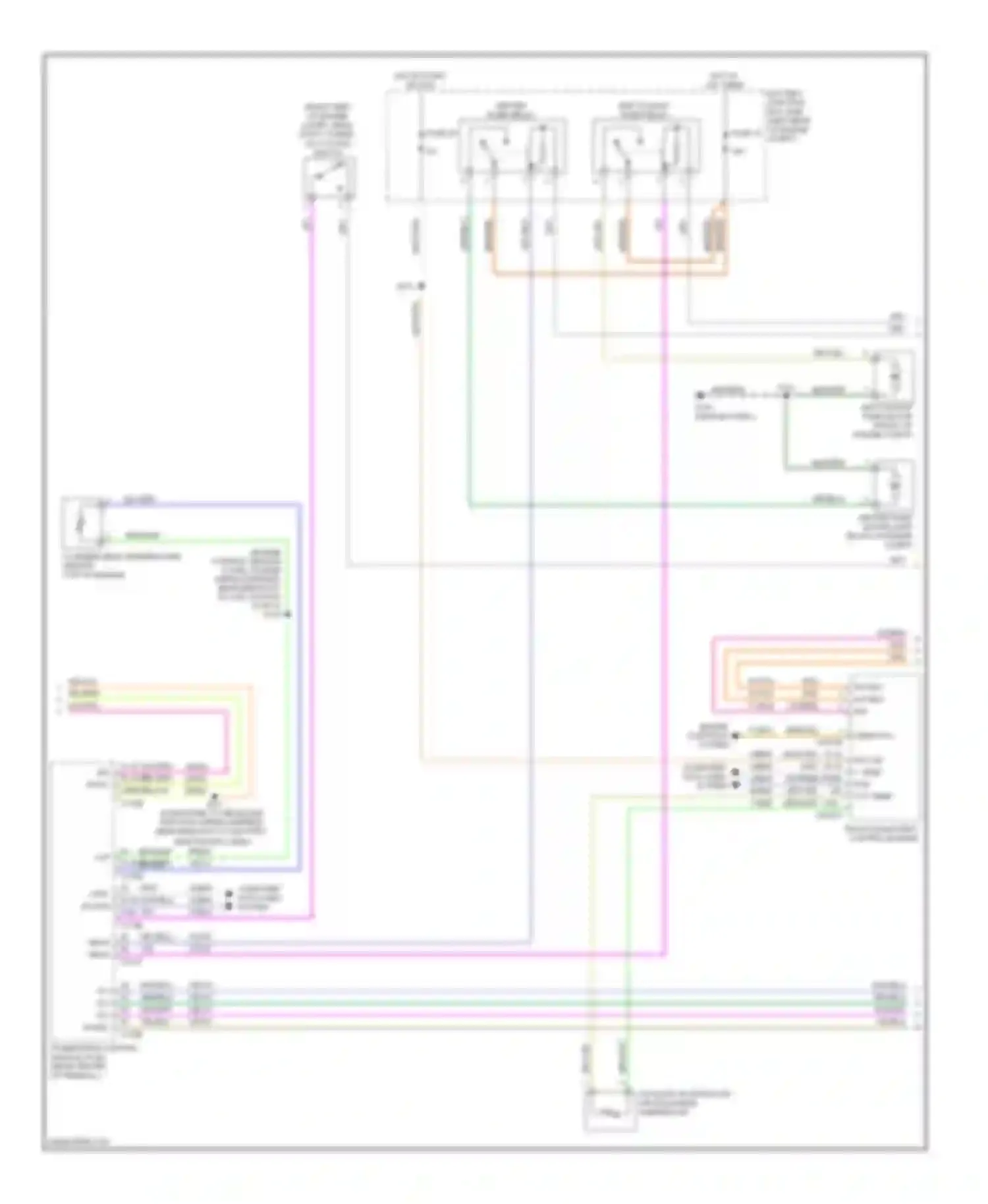 Wiring diagram m/e coolant pump relay for Ford Escape II (2007-2012) (1 of 3)