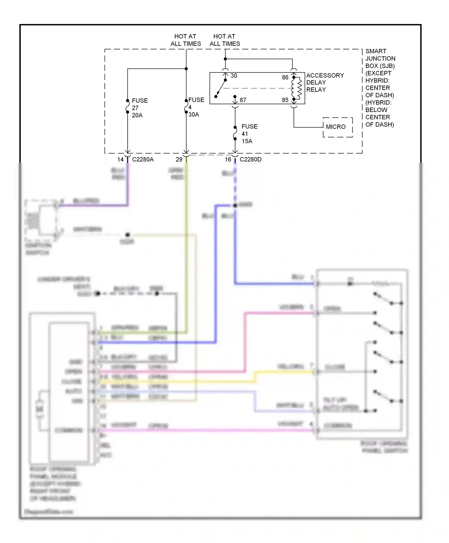 Ford Escape II (2007-2012) (open) wiring diagram  (1 of 1)