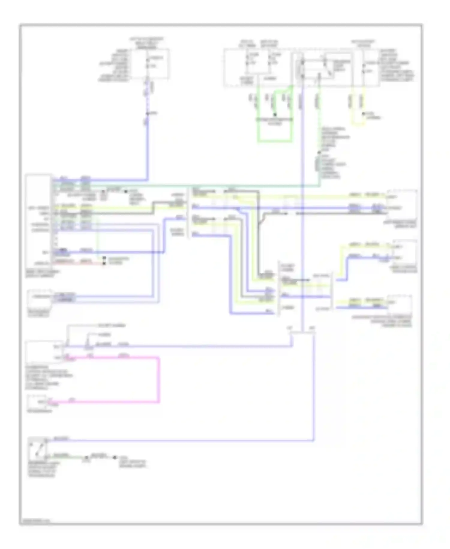 Wiring diagram rear view camera display mirror for Ford Escape II (2007-2012) (1 of 9)
