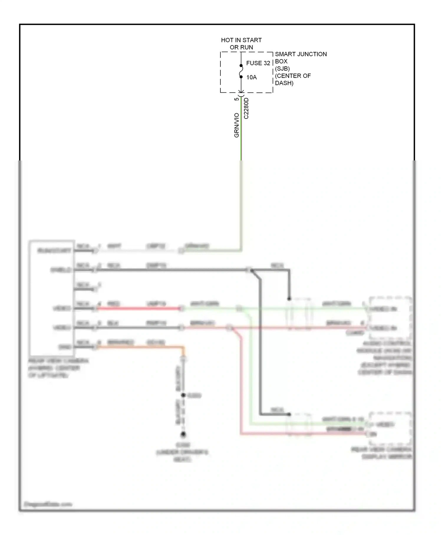 Ford Escape II (2007-2012) shield wiring diagram  (6 of 8)