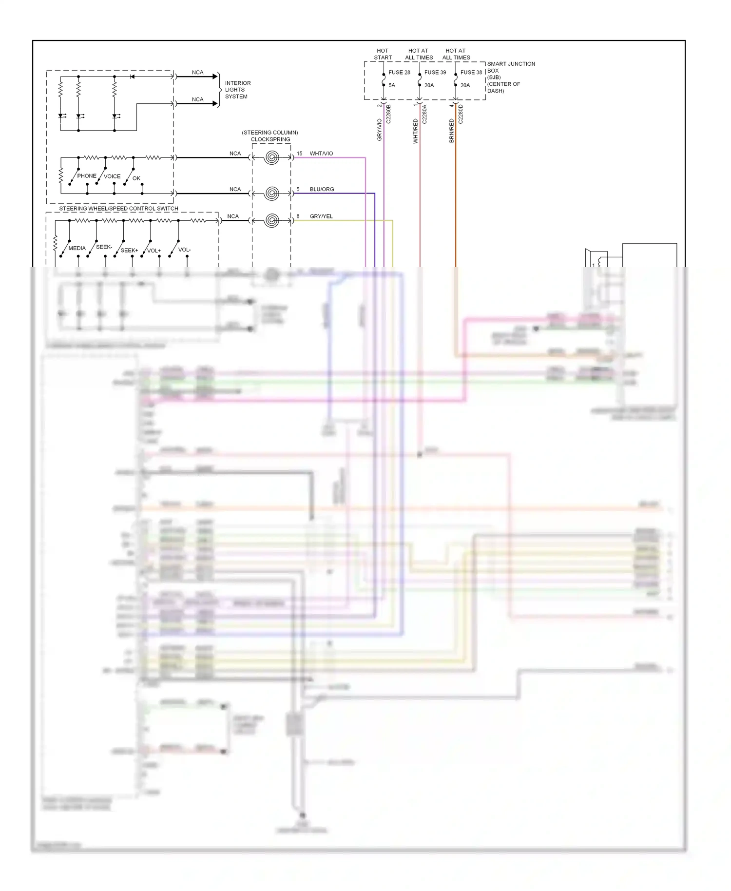 Ford Escape II (2007-2012) shield wiring diagram  (3 of 8)