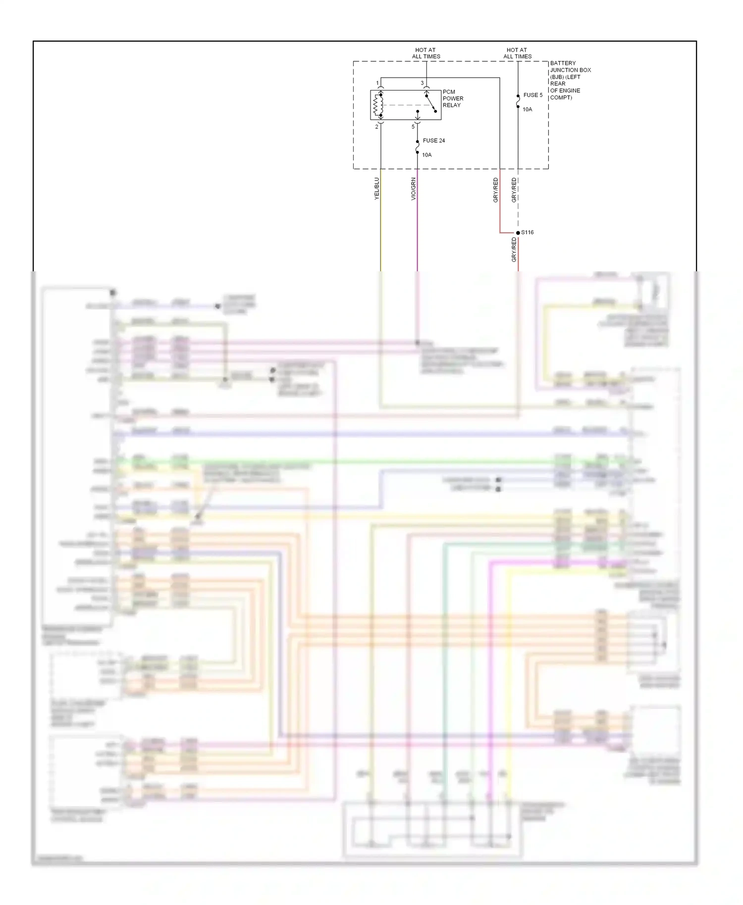 Ford Escape II (2007-2012) vbatt wiring diagram  (1 of 10)