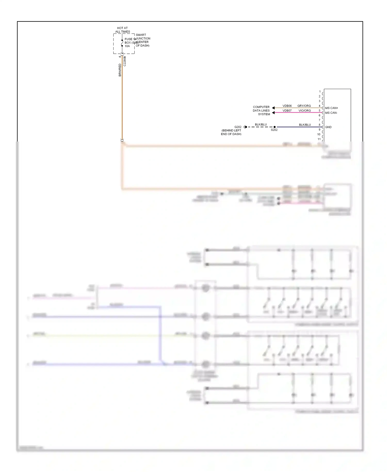 Ford Escape II (2007-2012) (w/ sync) wiring diagram  (5 of 5)