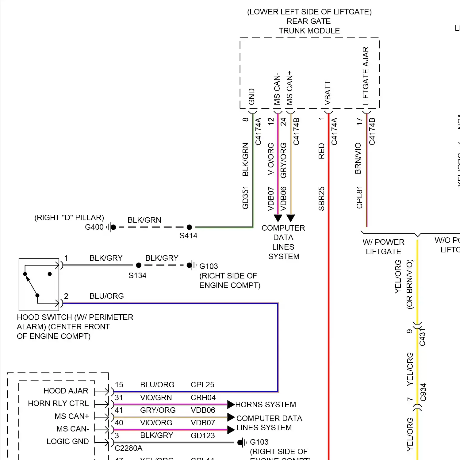 demo - Power door locks circuit, w/o intelligent access (1 of 3) Power door locks circuit, w/o intelligent access (1 of 3)