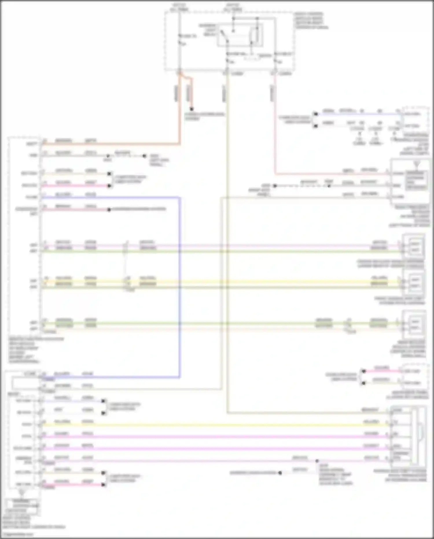Wiring diagram behind left quarterpanel) for Ford Escape III facelift (2015-2019) (2 of 4)