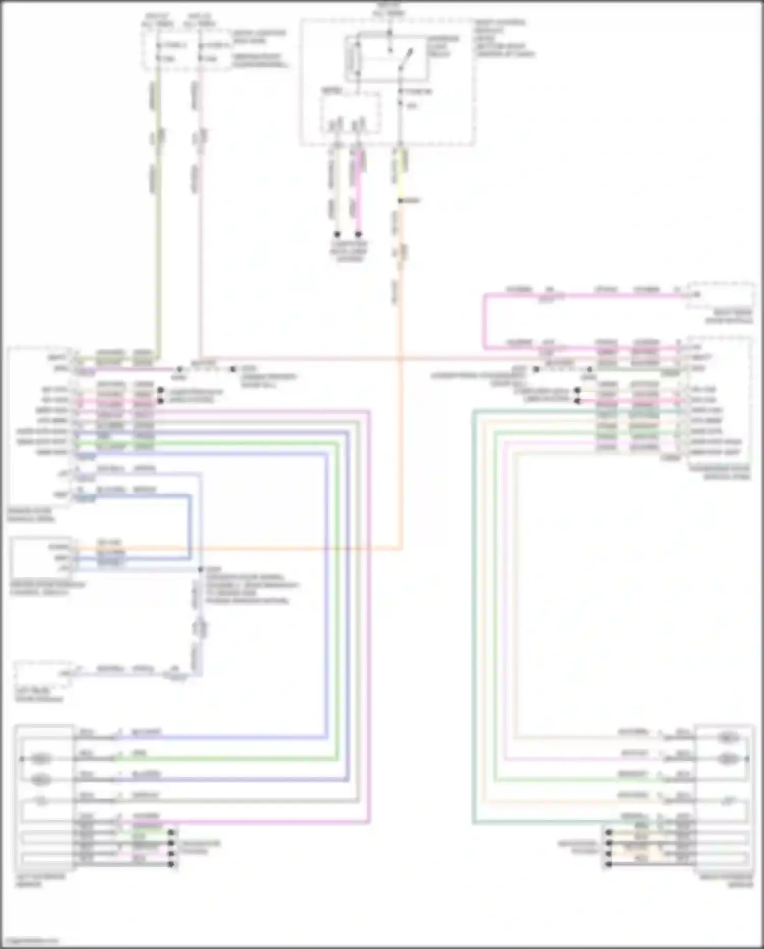 Wiring diagram driver door window control switch for Ford Escape III facelift (2015-2019) (7 of 14)