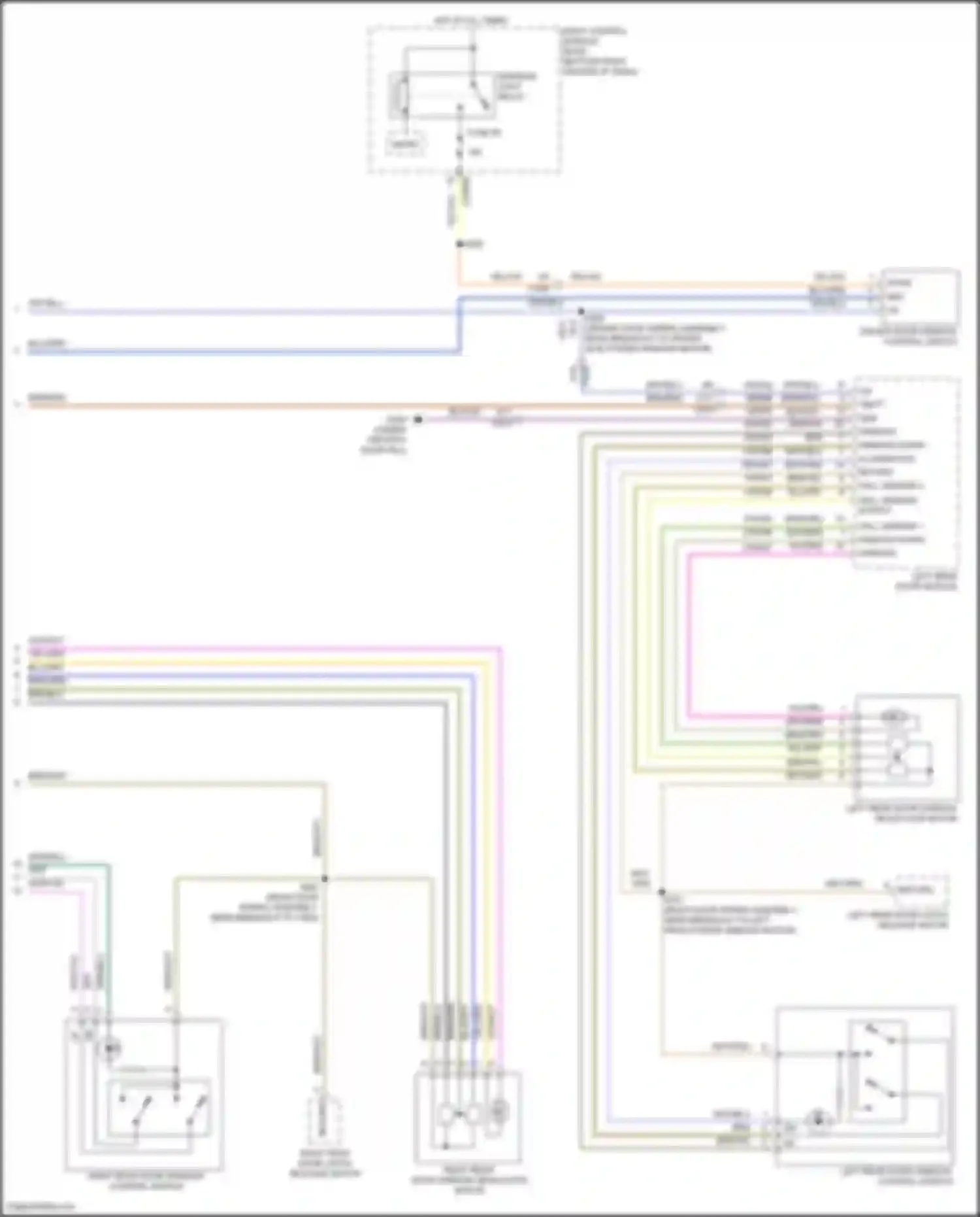 Wiring diagram driver door window control switch for Ford Escape III facelift (2015-2019) (9 of 14)