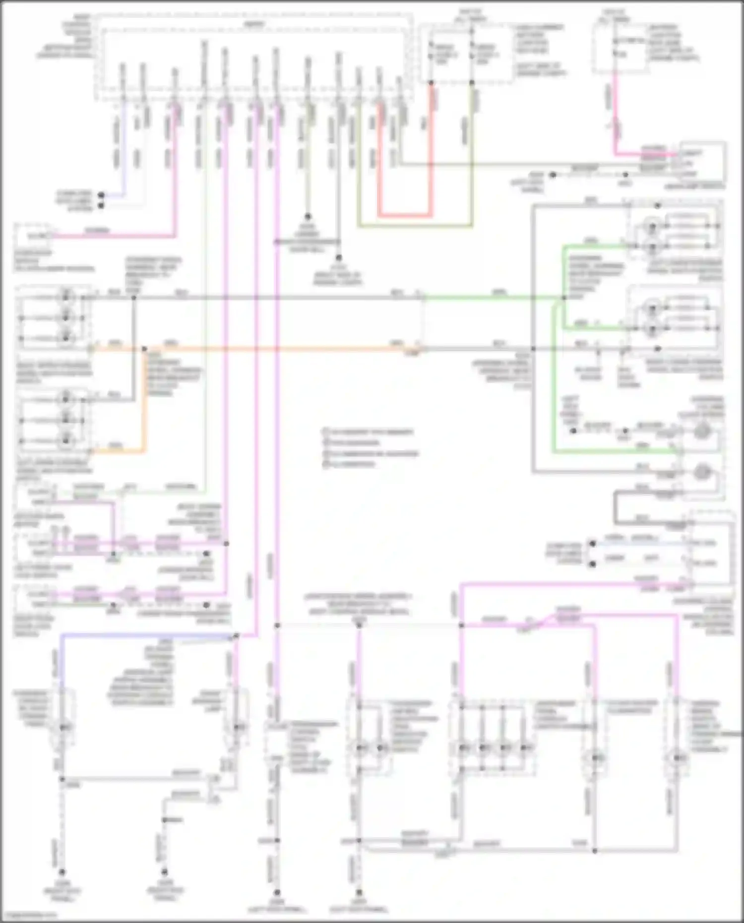 Wiring diagram instrument panel console switch assembly for Ford Escape III facelift (2015-2019) (2 of 3)