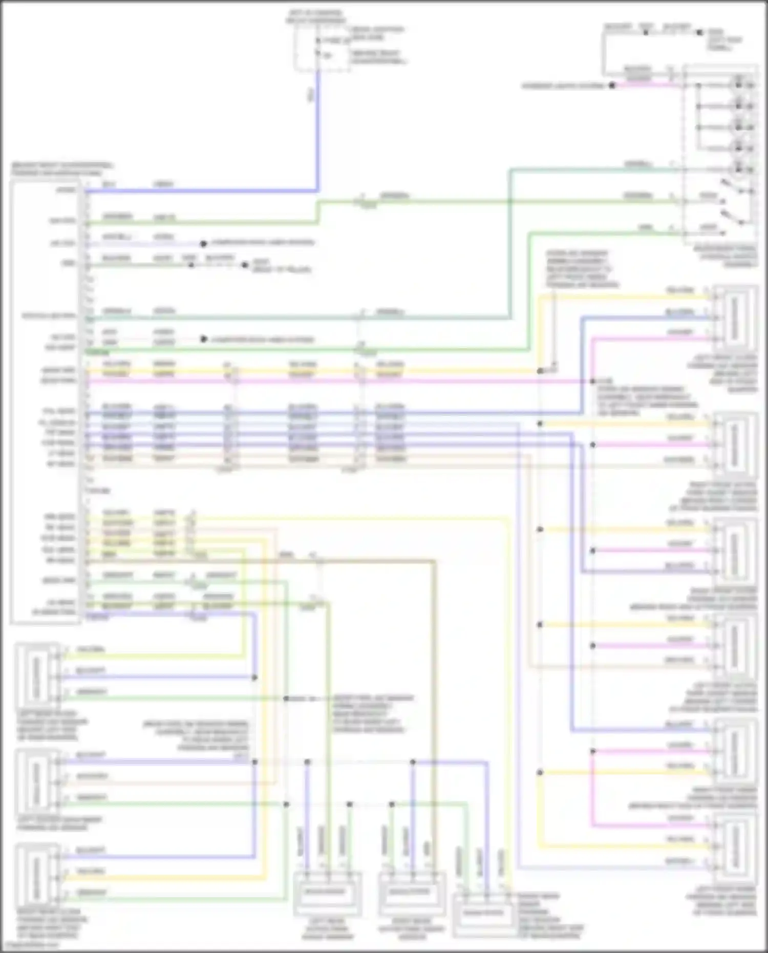 Wiring diagram left front active park assist sensor for Ford Escape III facelift (2015-2019) (1 of 1)