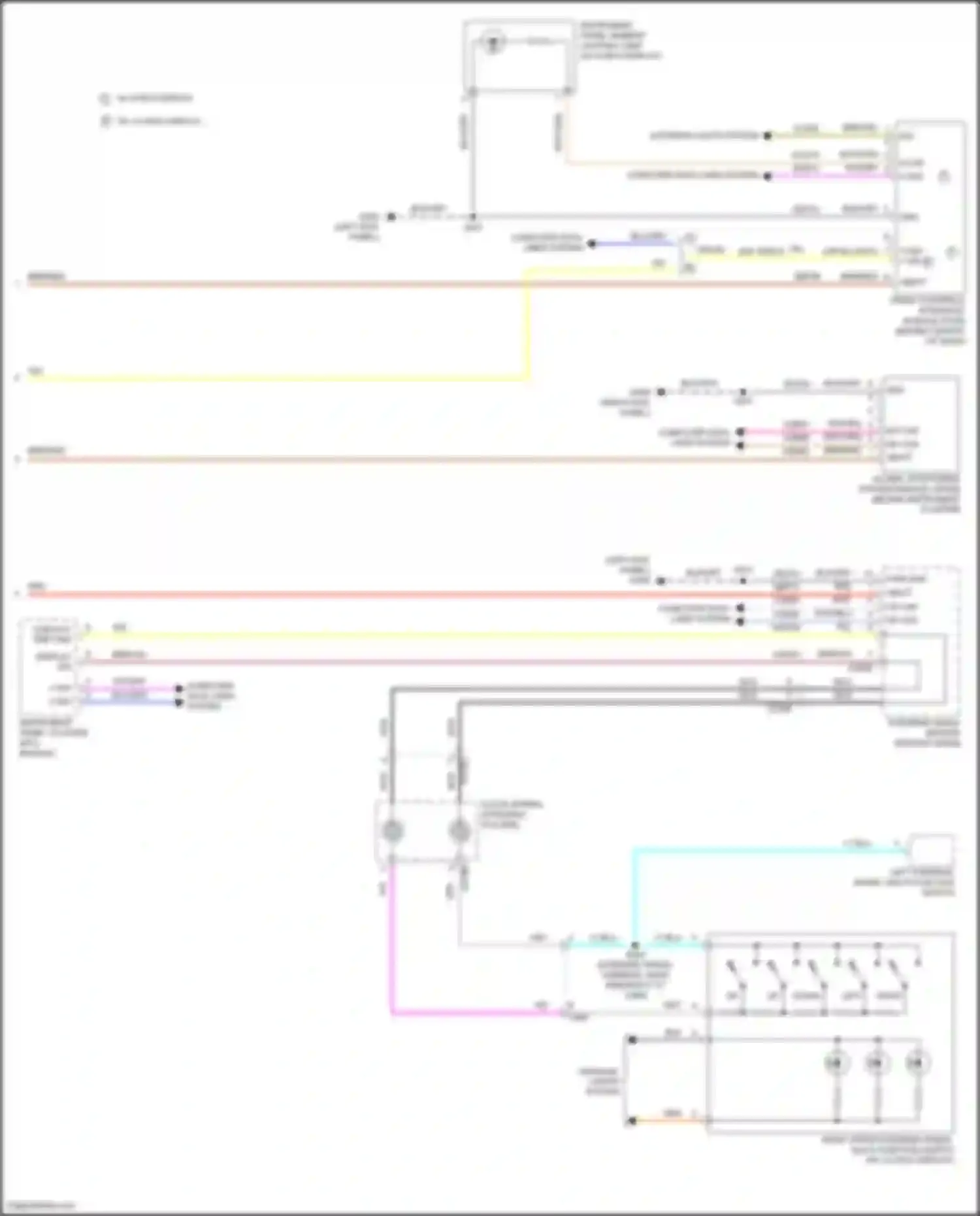 Wiring diagram left steering wheel multi-function switch for Ford Escape III facelift (2015-2019) (3 of 8)
