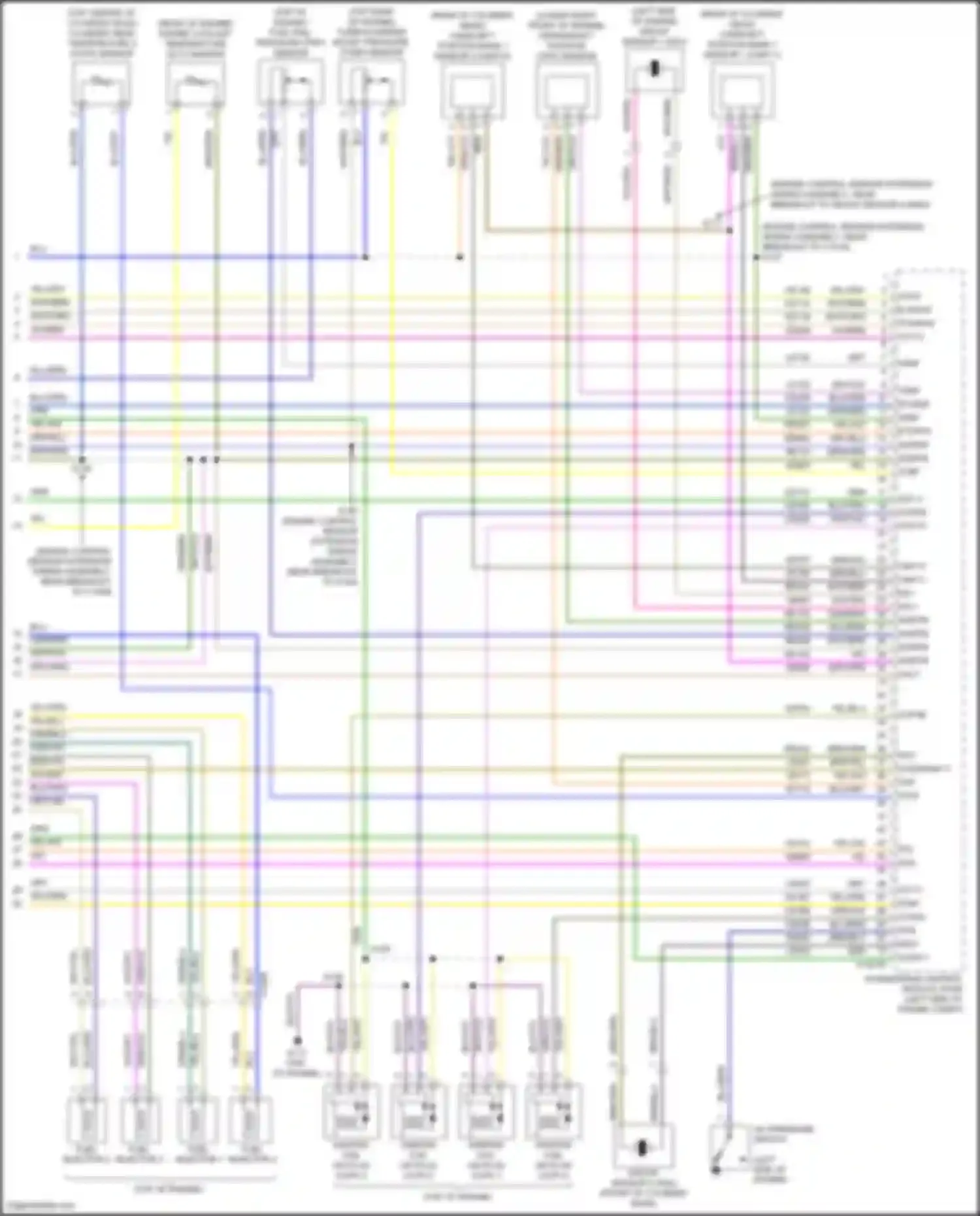 Wiring diagram lower right front of engine) for Ford Escape III facelift (2015-2019) (1 of 3)