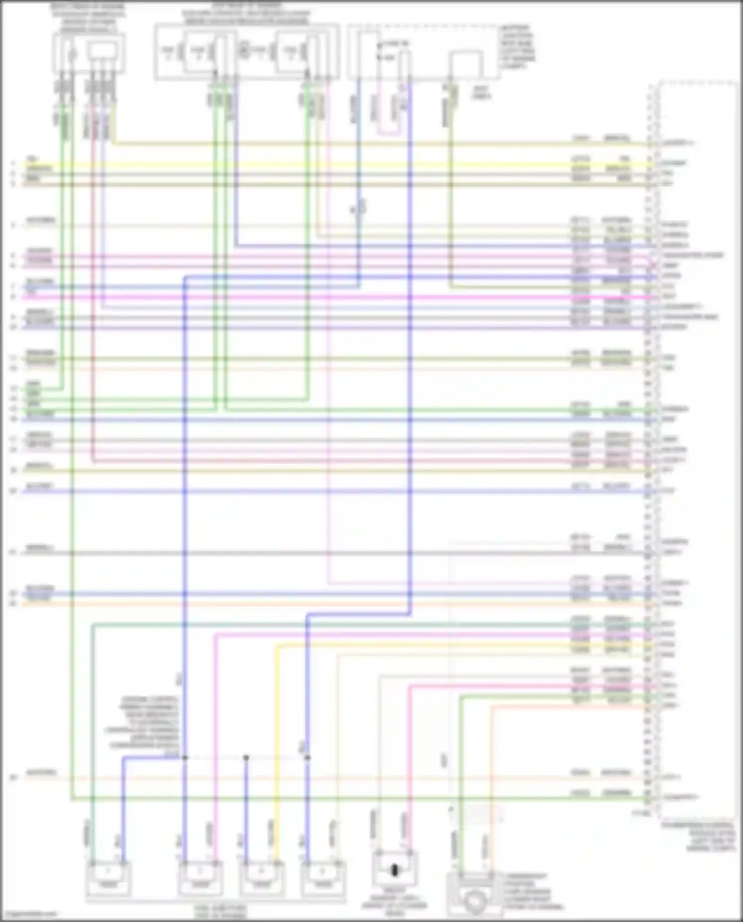 Wiring diagram lower right front of engine) for Ford Escape III facelift (2015-2019) (3 of 3)