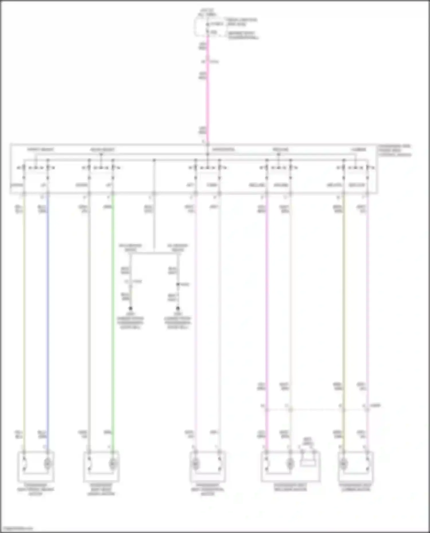 Wiring diagram passenger side front seat control switch for Ford Escape III facelift (2015-2019) (2 of 3)