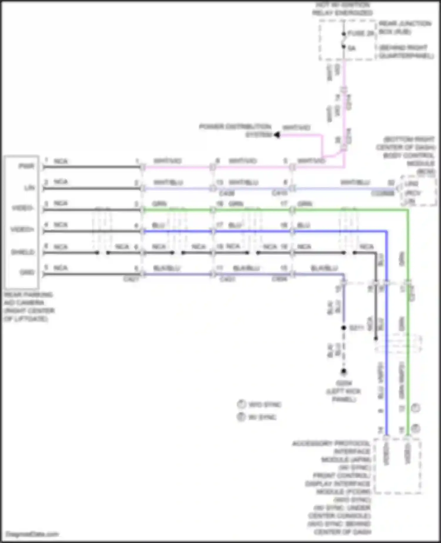 Wiring diagram w/o sync for Ford Escape III facelift (2015-2019) (1 of 1)