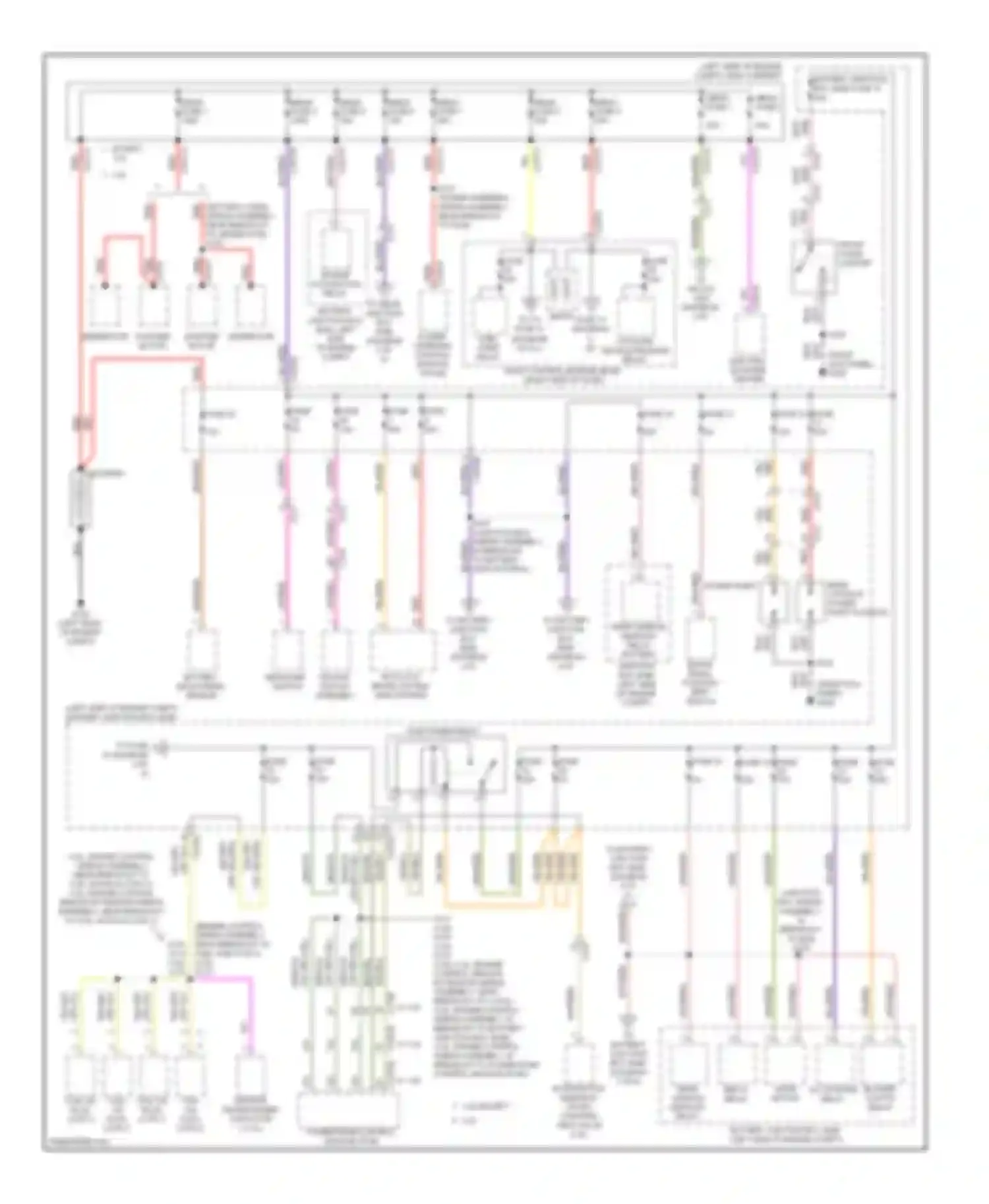 Escape Ford III (2012-2015): Power distribution circuit (1 of 6)