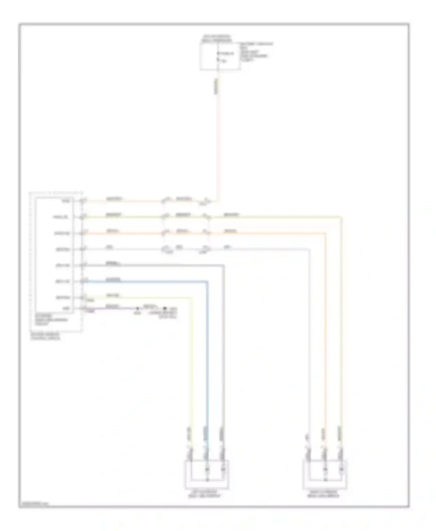 Escape Ford III (2012-2015): Power mirrors circuit, without door module
