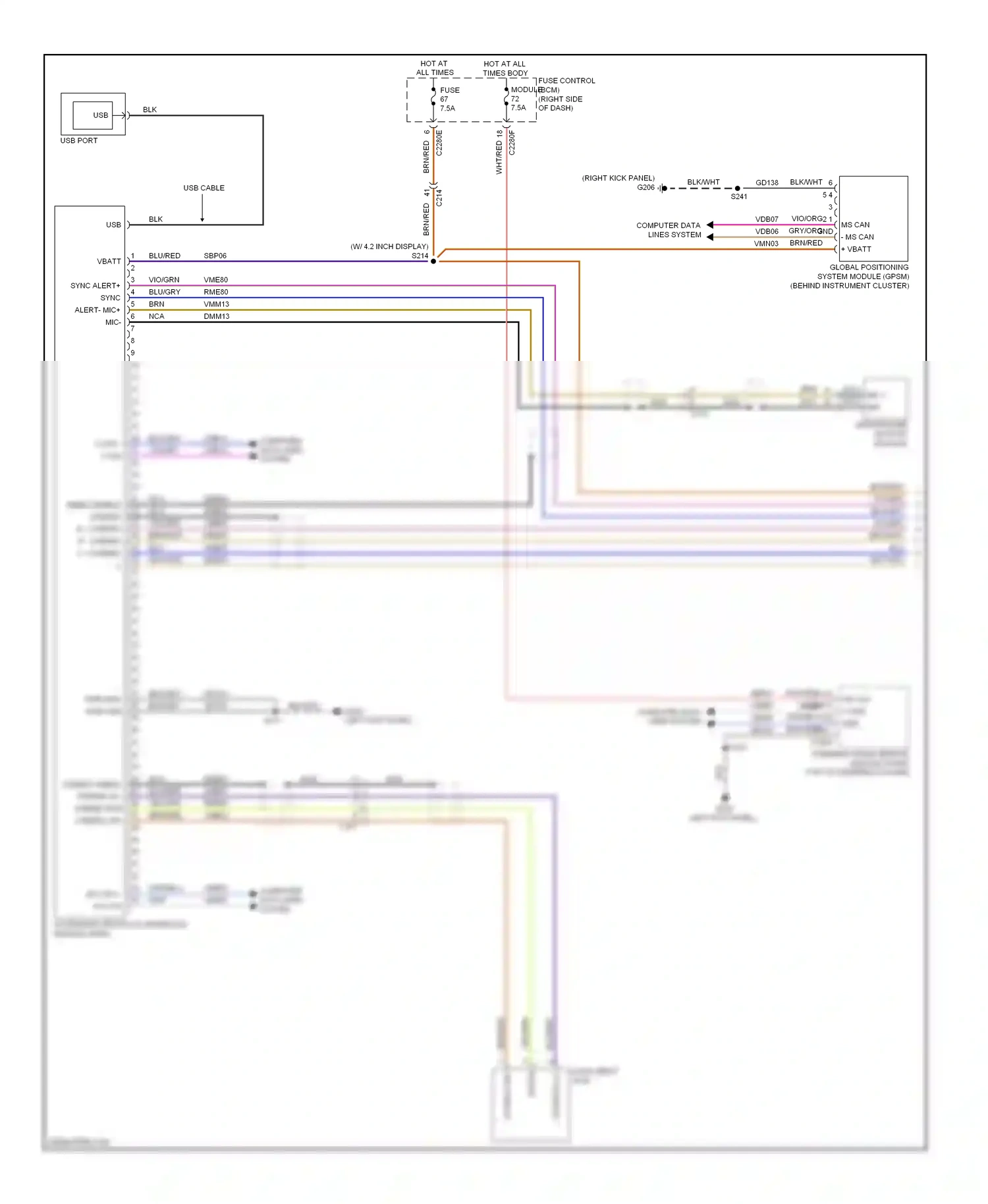 Ford Escape III (2012-2015) accessory protocol interface module (apim) wiring diagram  (7 of 8)