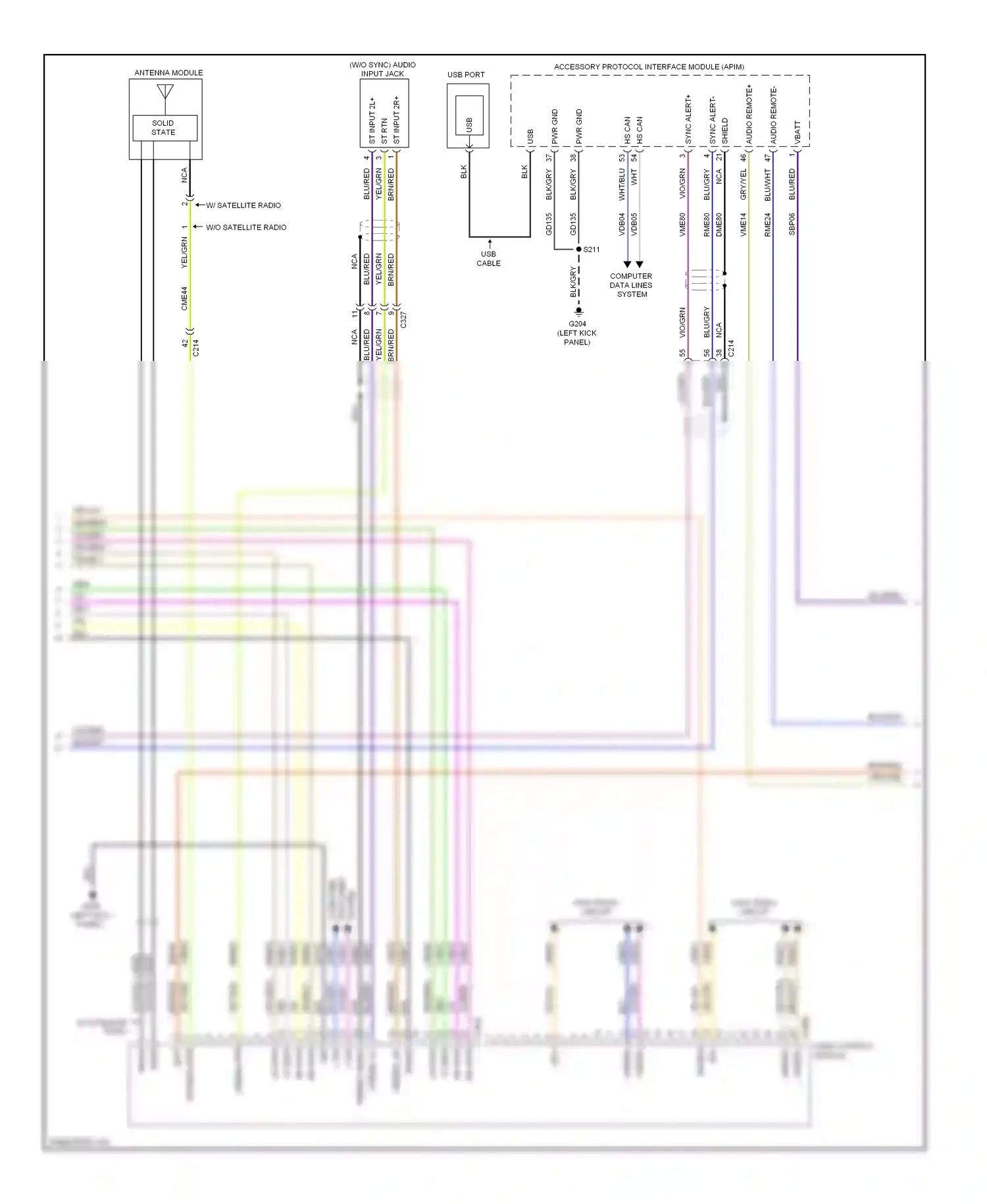 Ford Escape III (2012-2015) accessory protocol interface module (apim) wiring diagram  (3 of 8)