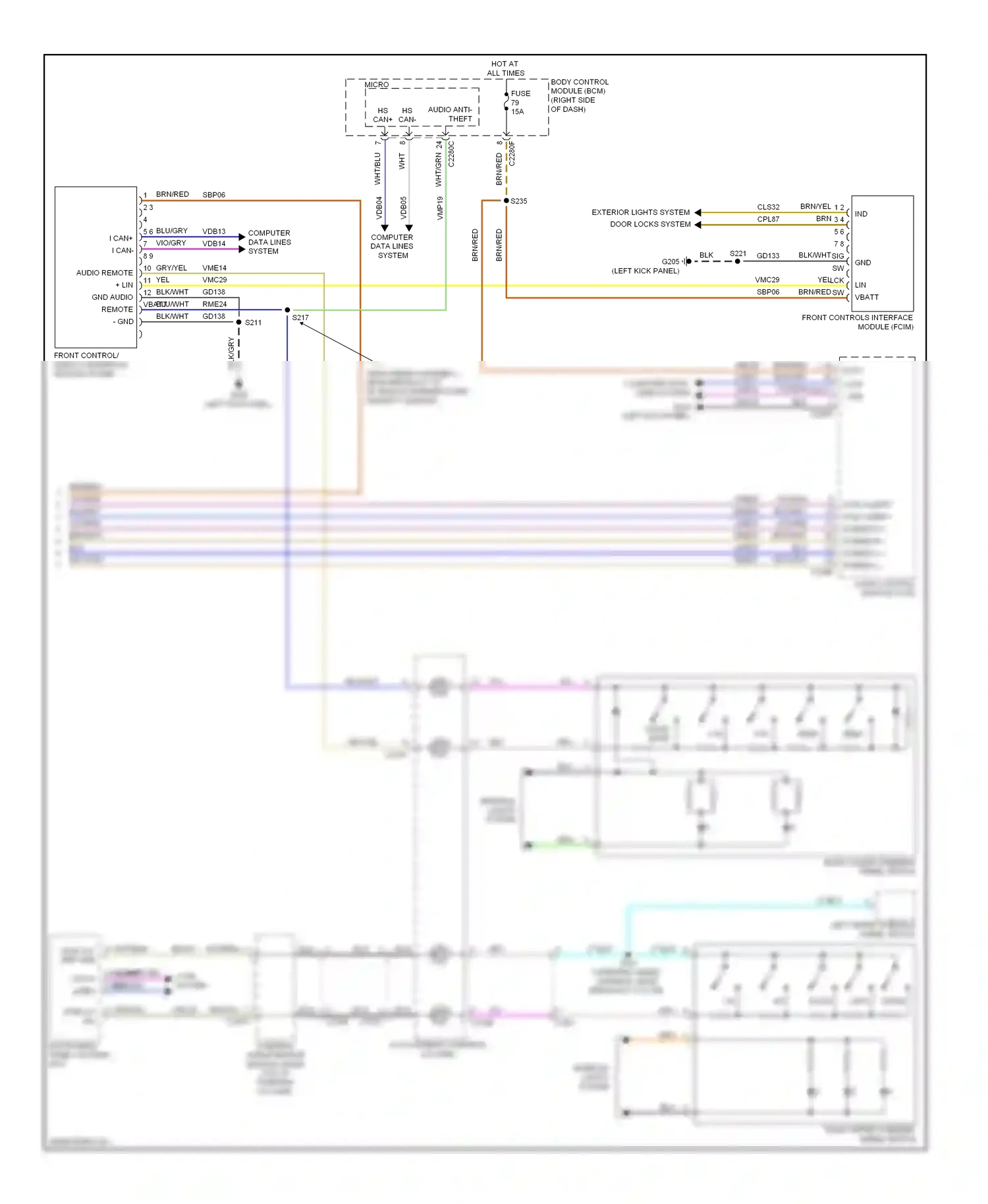 Ford Escape III (2012-2015) audio control module (acm) wiring diagram  (4 of 5)