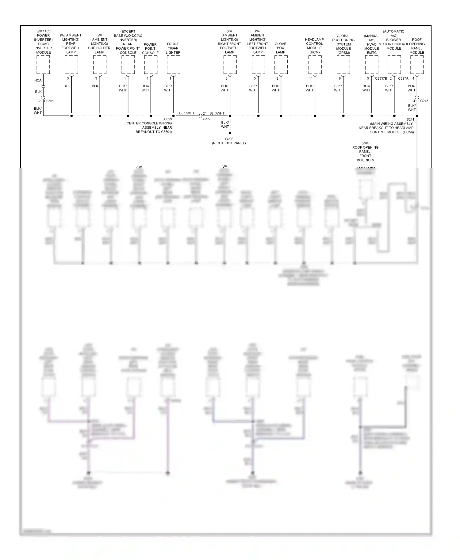 Ford Escape III (2012-2015) (automatic a/c) blower motor control module wiring diagram  (1 of 1)