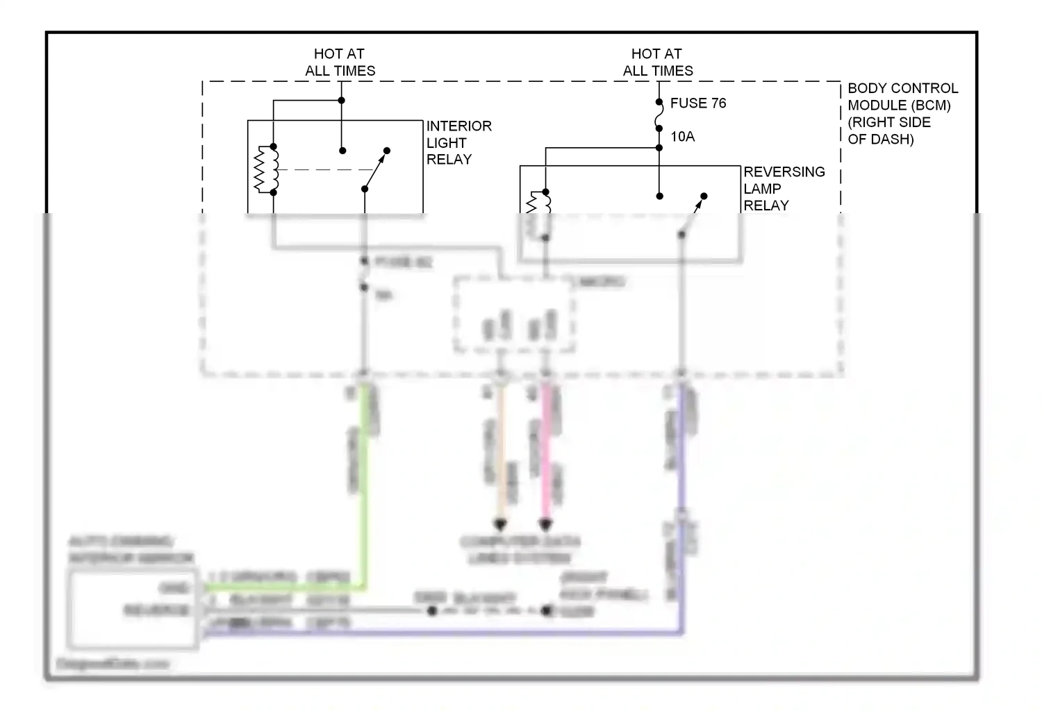 Ford Escape III (2012-2015) computer data lines system (right kick panel) wiring diagram  (1 of 1)