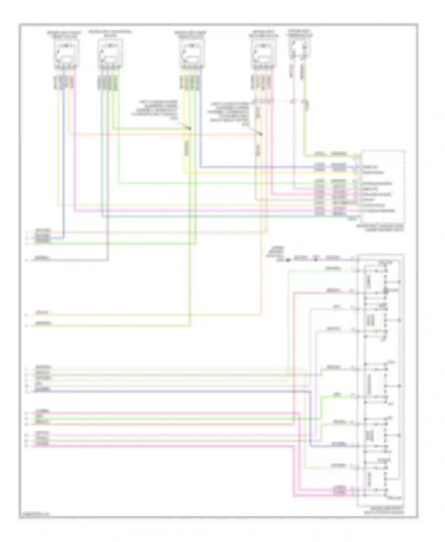 Wiring diagram driver seat horizontal motor for Ford Escape III (2012-2015) (1 of 2)