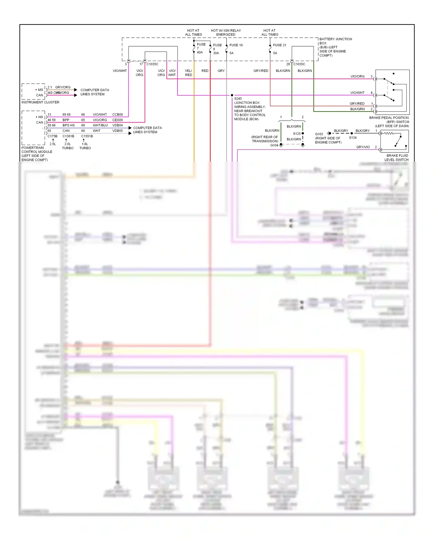 Ford Escape III (2012-2015) (left kick panel) wiring diagram  (1 of 37)