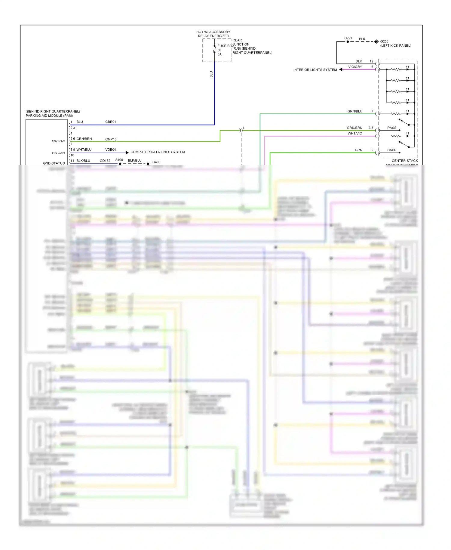 Ford Escape III (2012-2015) (left kick panel) wiring diagram  (22 of 37)