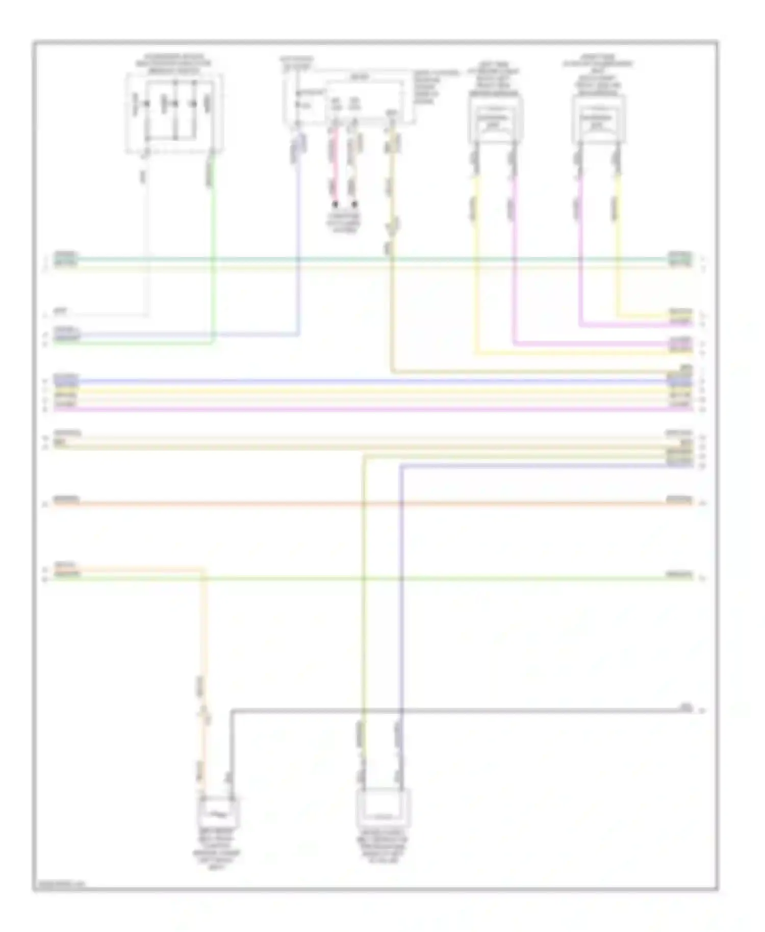 Wiring diagram passenger air bag deactivation indicator/ defrost switch for Ford Escape III (2012-2015) (1 of 1)