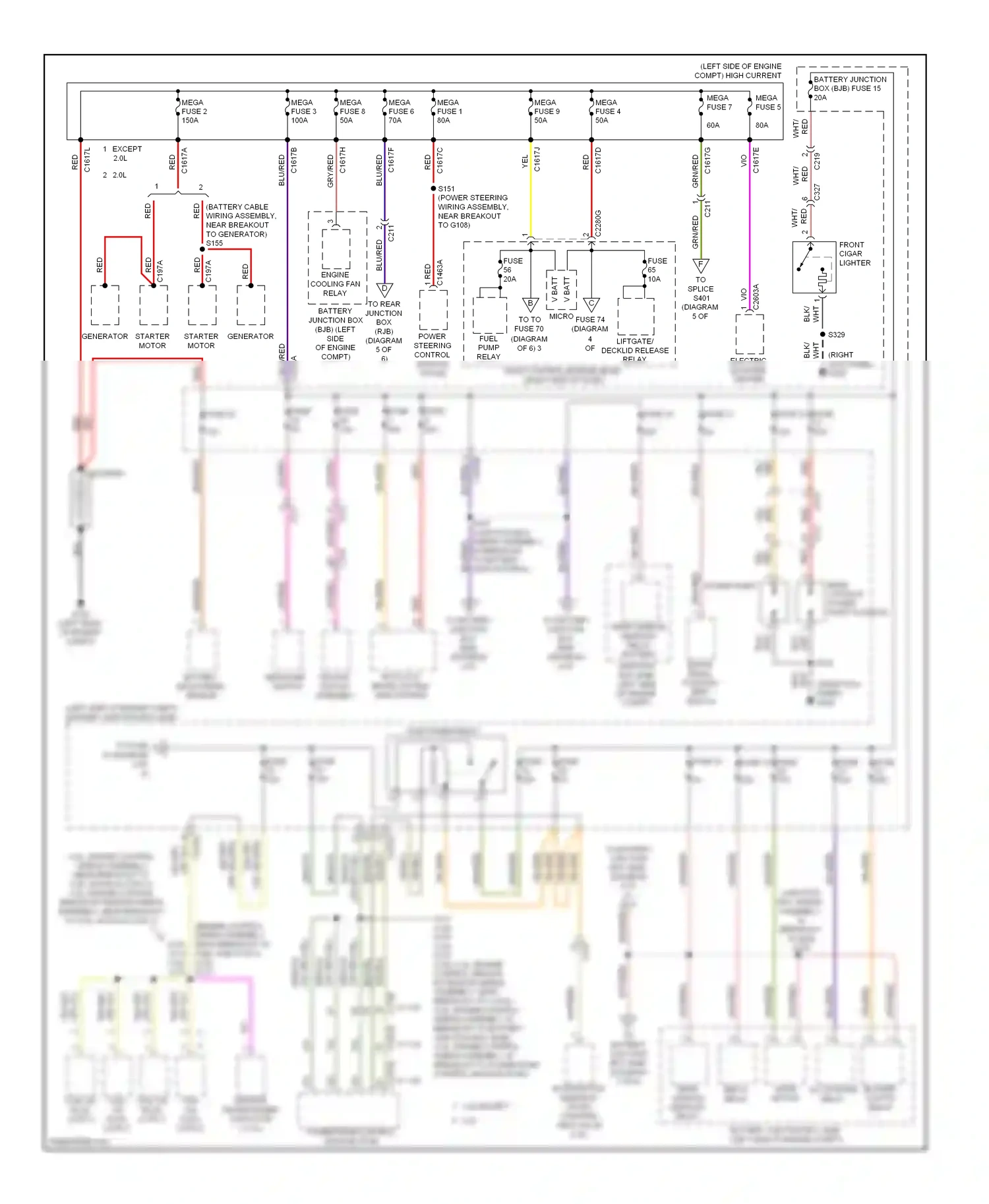 Ford Escape III (2012-2015) powertrain control module (pcm) wiring diagram  (2 of 4)
