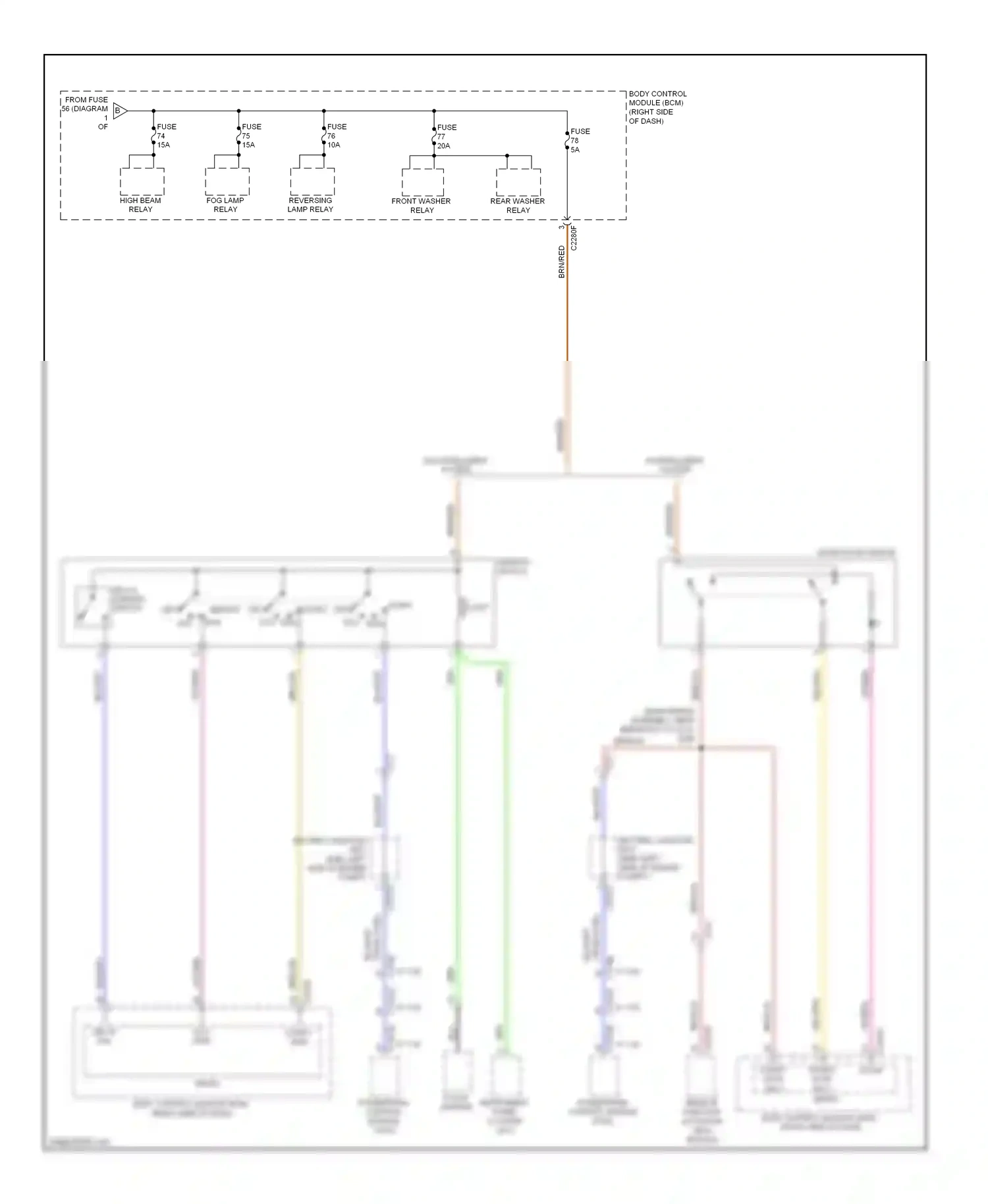 Ford Escape III (2012-2015) remote function actuator (rfa) module wiring diagram  (2 of 3)