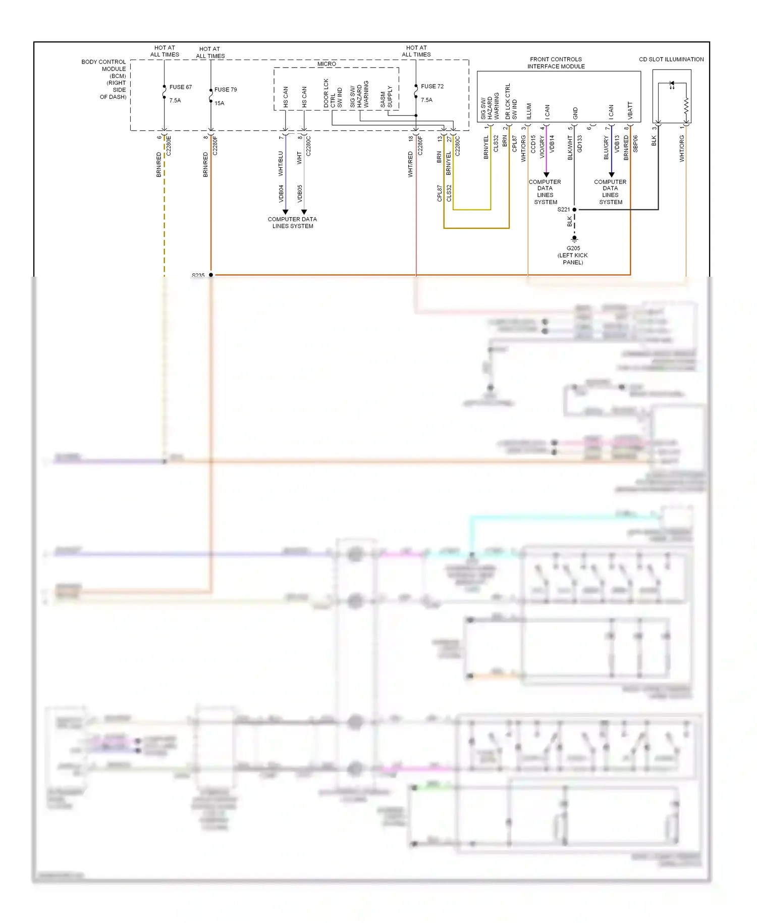 Ford Escape III (2012-2015) steering angle sensor module (sasm) wiring diagram  (3 of 7)