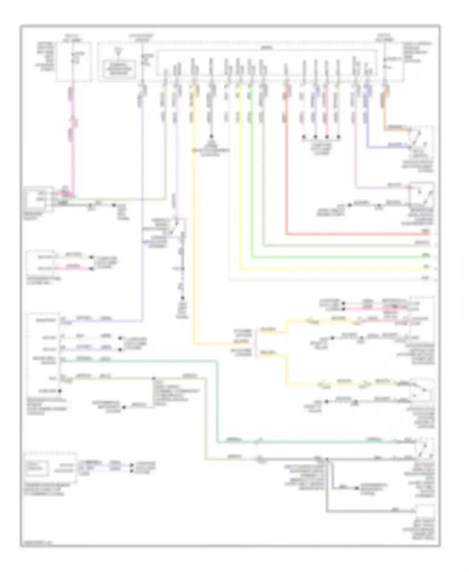 Wiring diagram supplemental restraints system for Ford Escape III (2012-2015) (2 of 2)