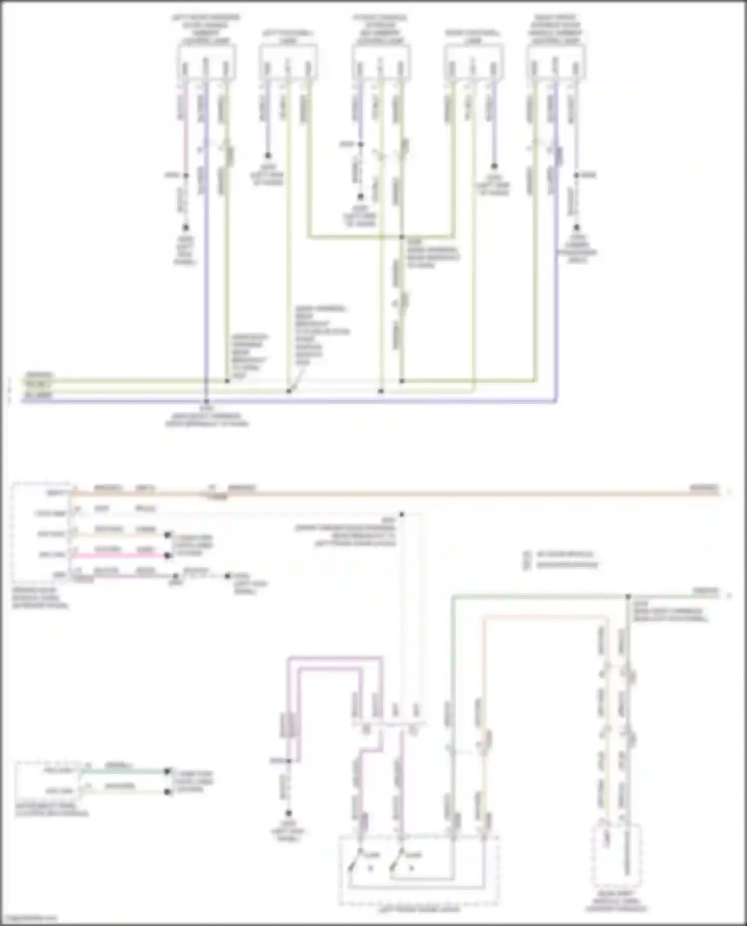 Wiring diagram floor console storage bin ambient lighting lamp for Ford Escape IV (2019-2024) (1 of 2)