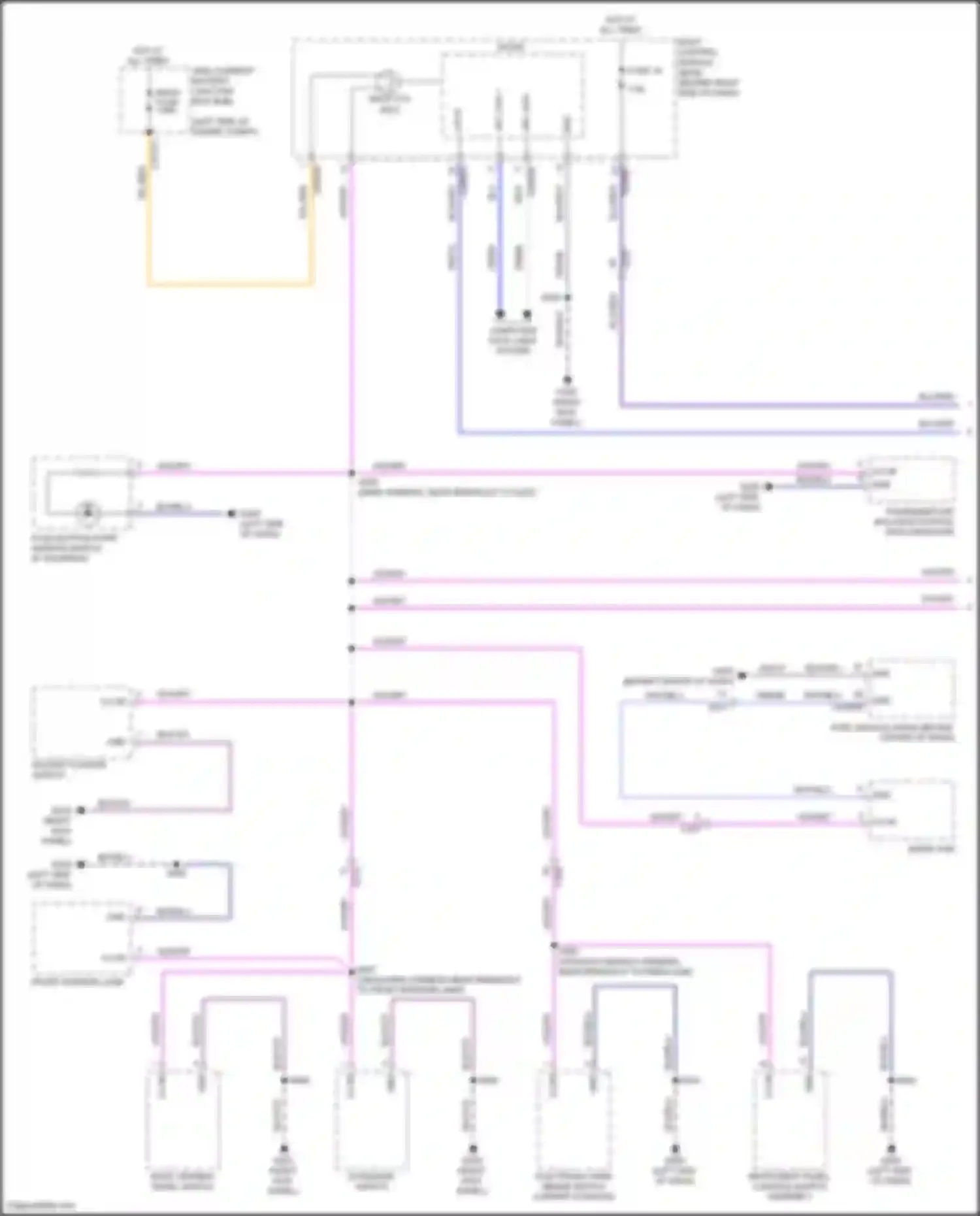 Wiring diagram instrument panel console switch assembly for Ford Escape IV (2019-2024) (3 of 7)
