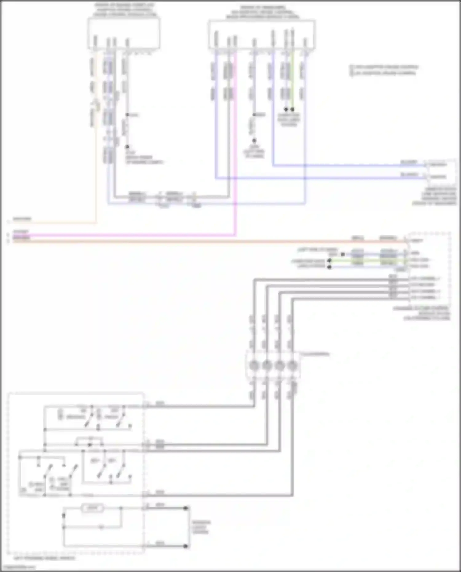 Wiring diagram left steering wheel switch for Ford Escape IV (2019-2024) (1 of 3)