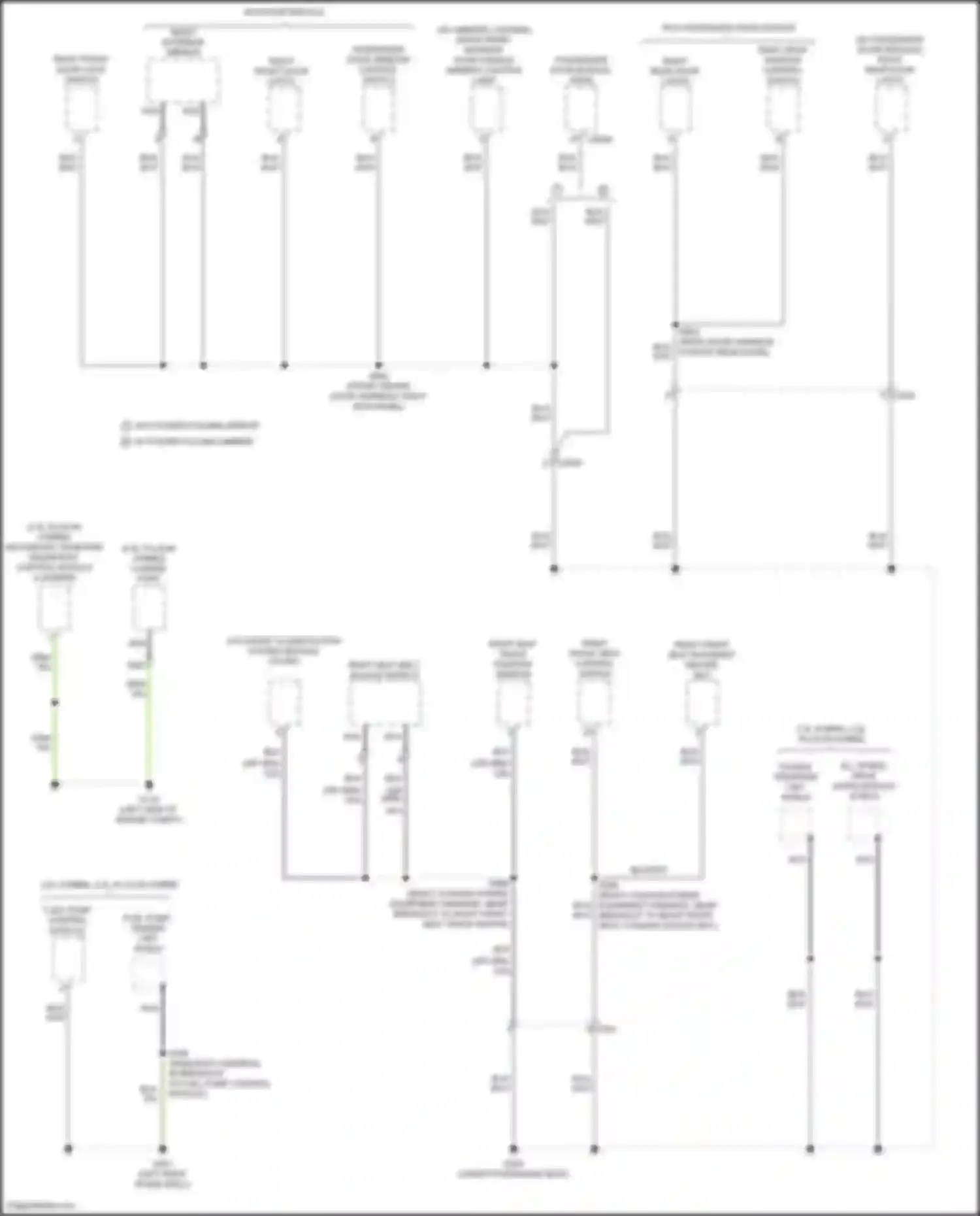 Wiring diagram right front door lock switch for Ford Escape IV (2019-2024) (2 of 5)