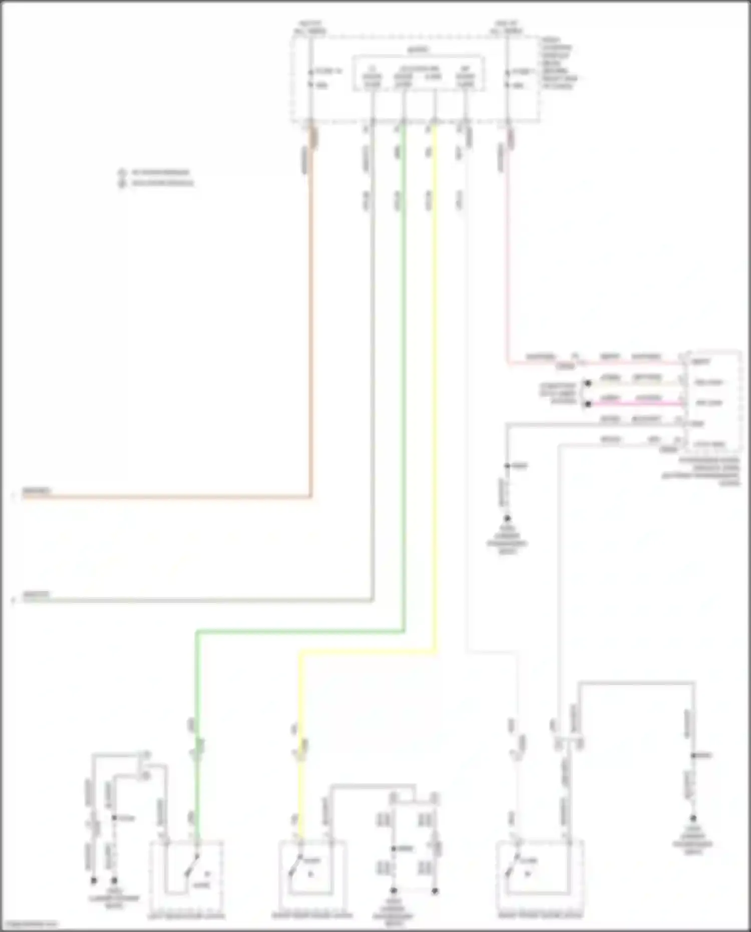 Wiring diagram right rear door latch for Ford Escape IV (2019-2024) (2 of 6)
