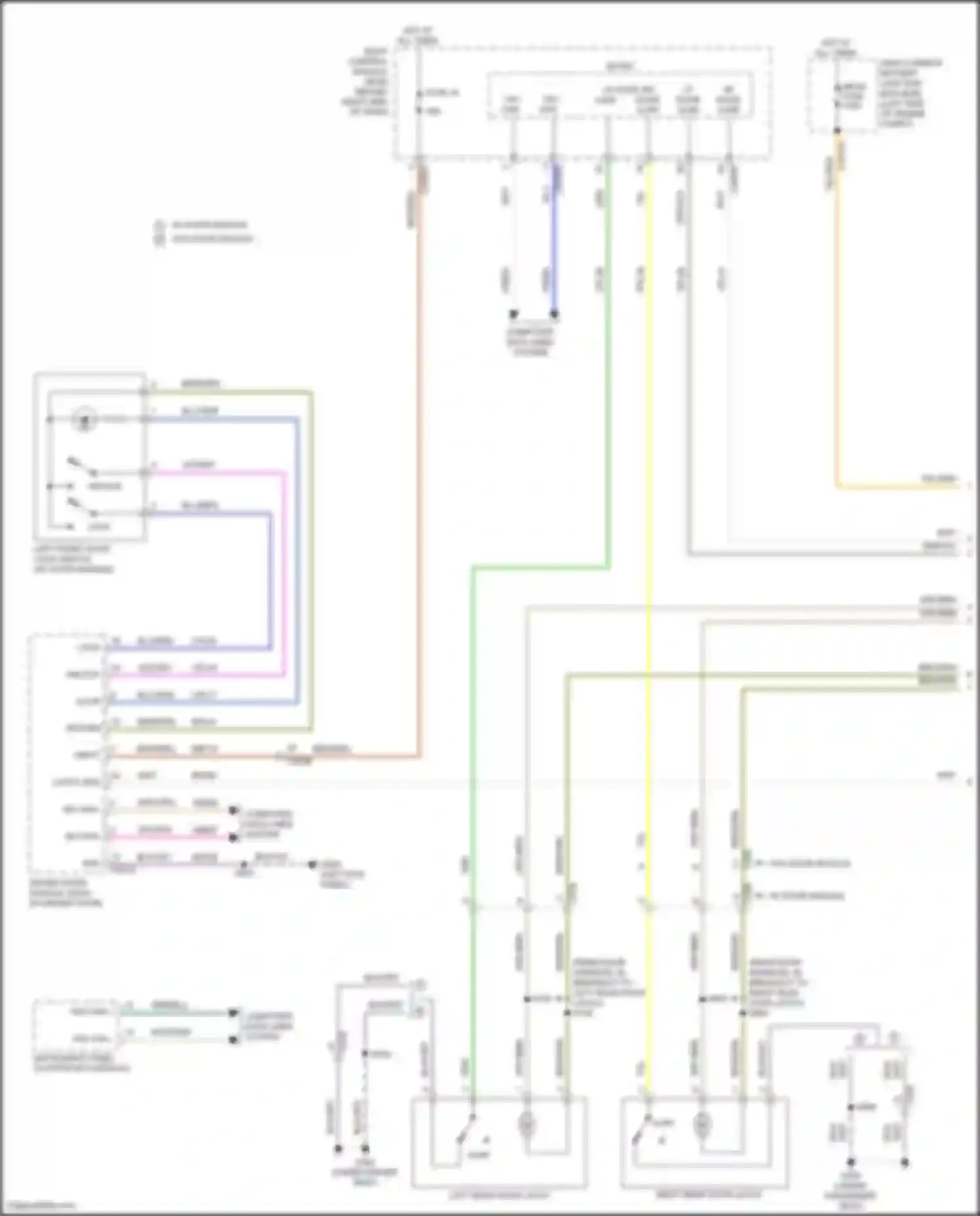 Wiring diagram right rear door latch for Ford Escape IV (2019-2024) (3 of 6)