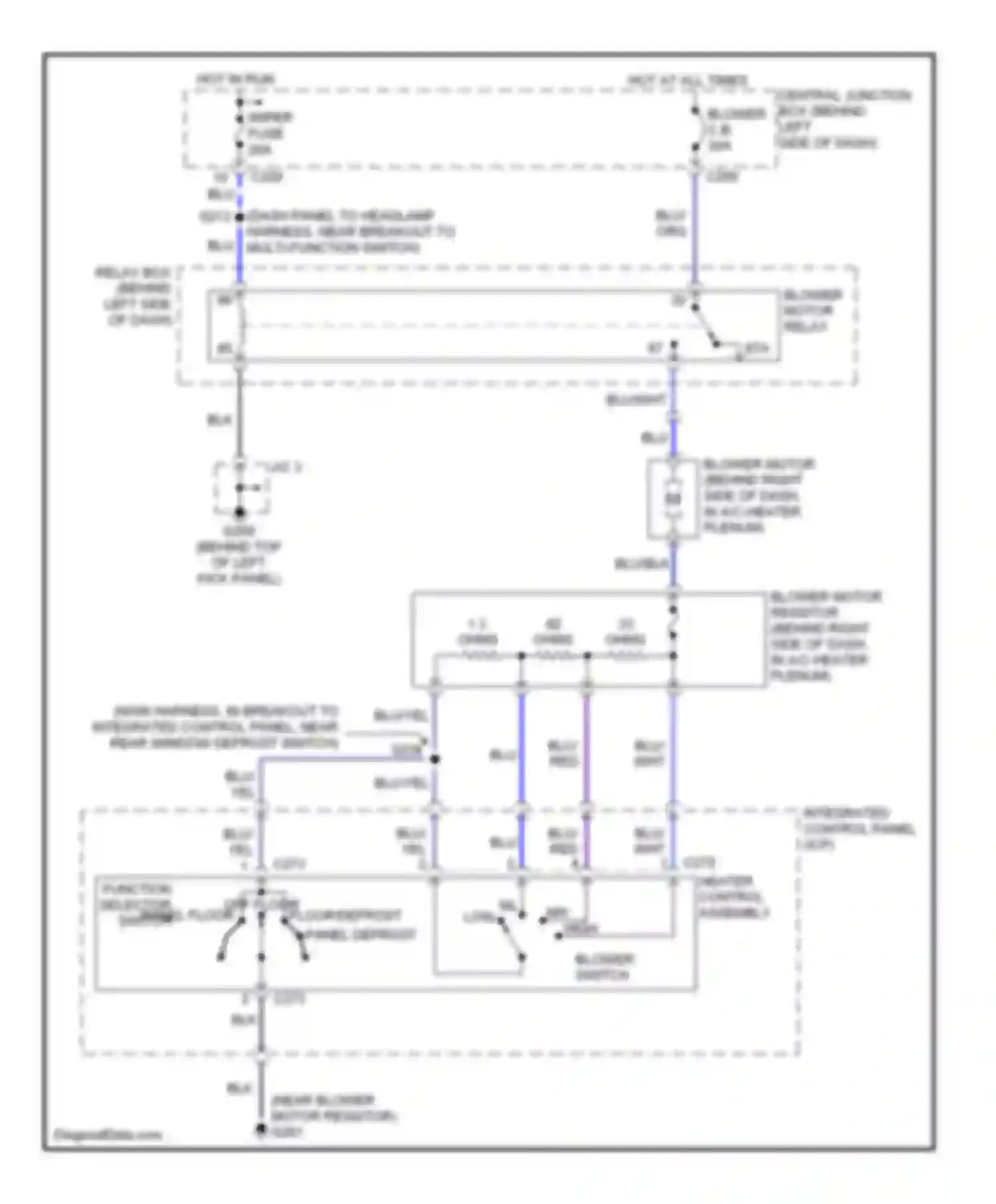Escort ZX2 Ford  (1998-1999): Heater circuit