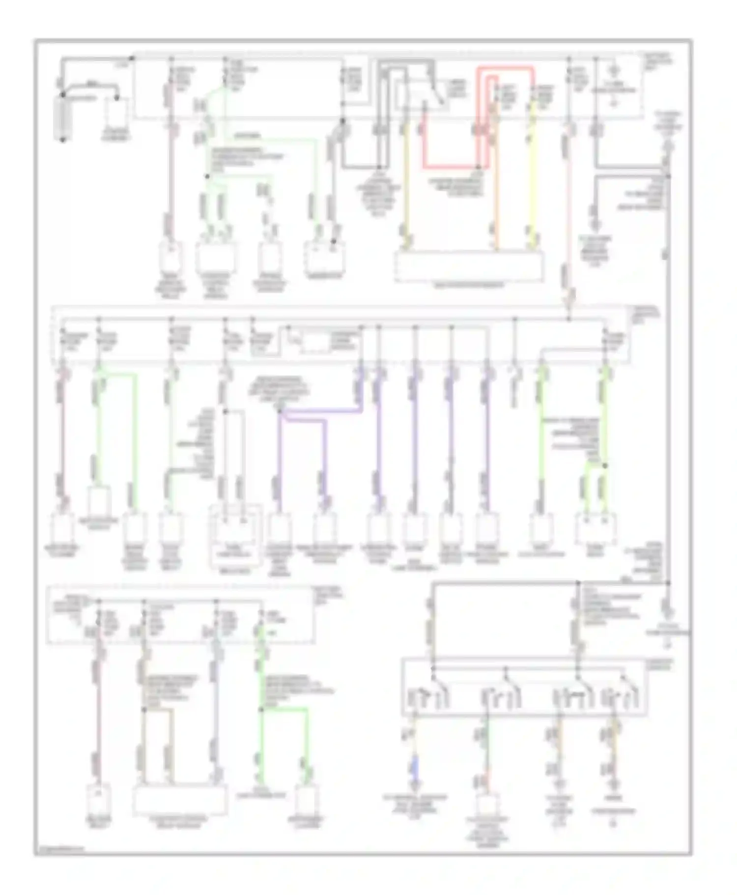 Escort ZX2 Ford  (1998-1999): Power distribution circuit (1 of 2)