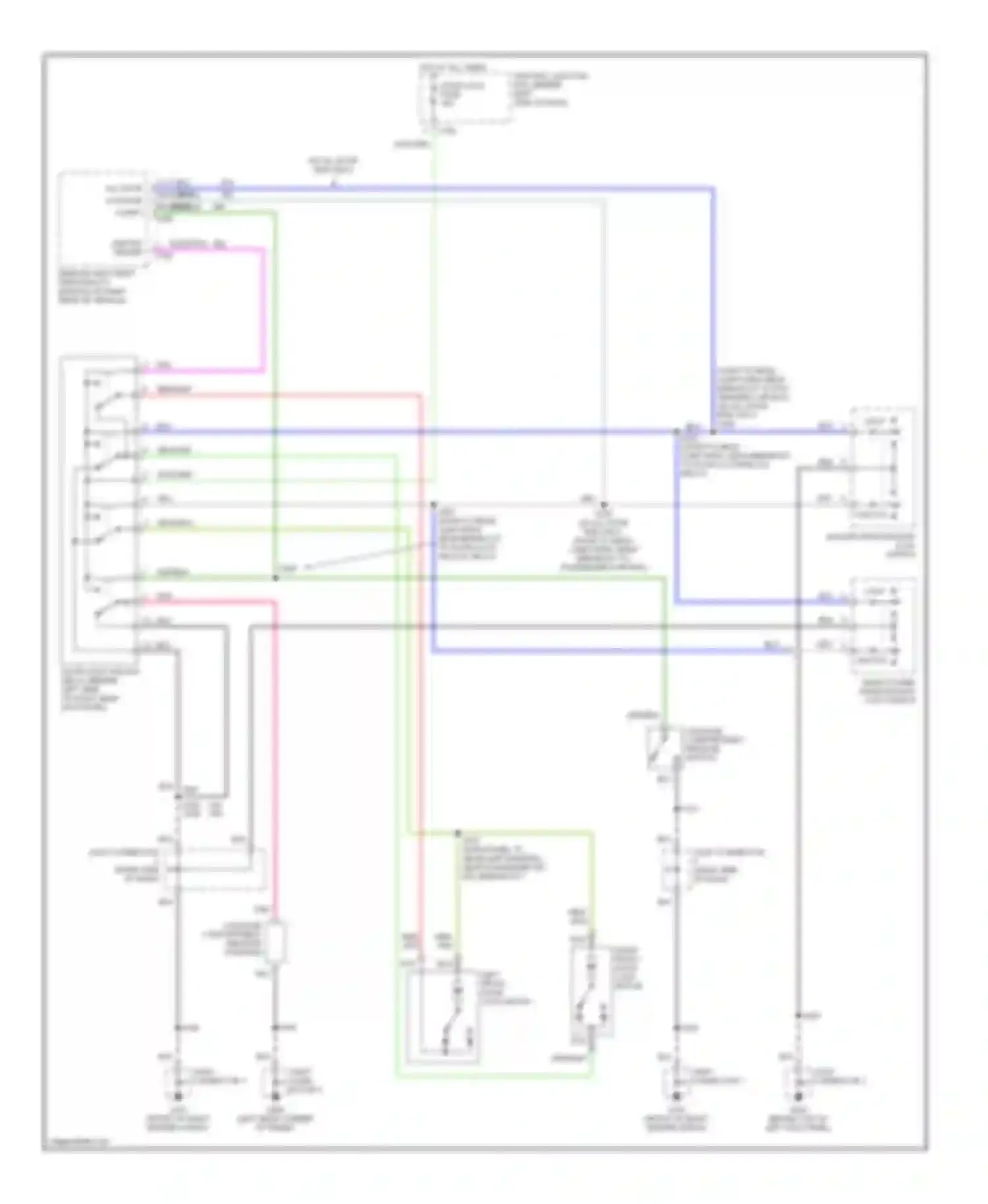 Escort ZX2 Ford  (1998-1999): Door lock circuit