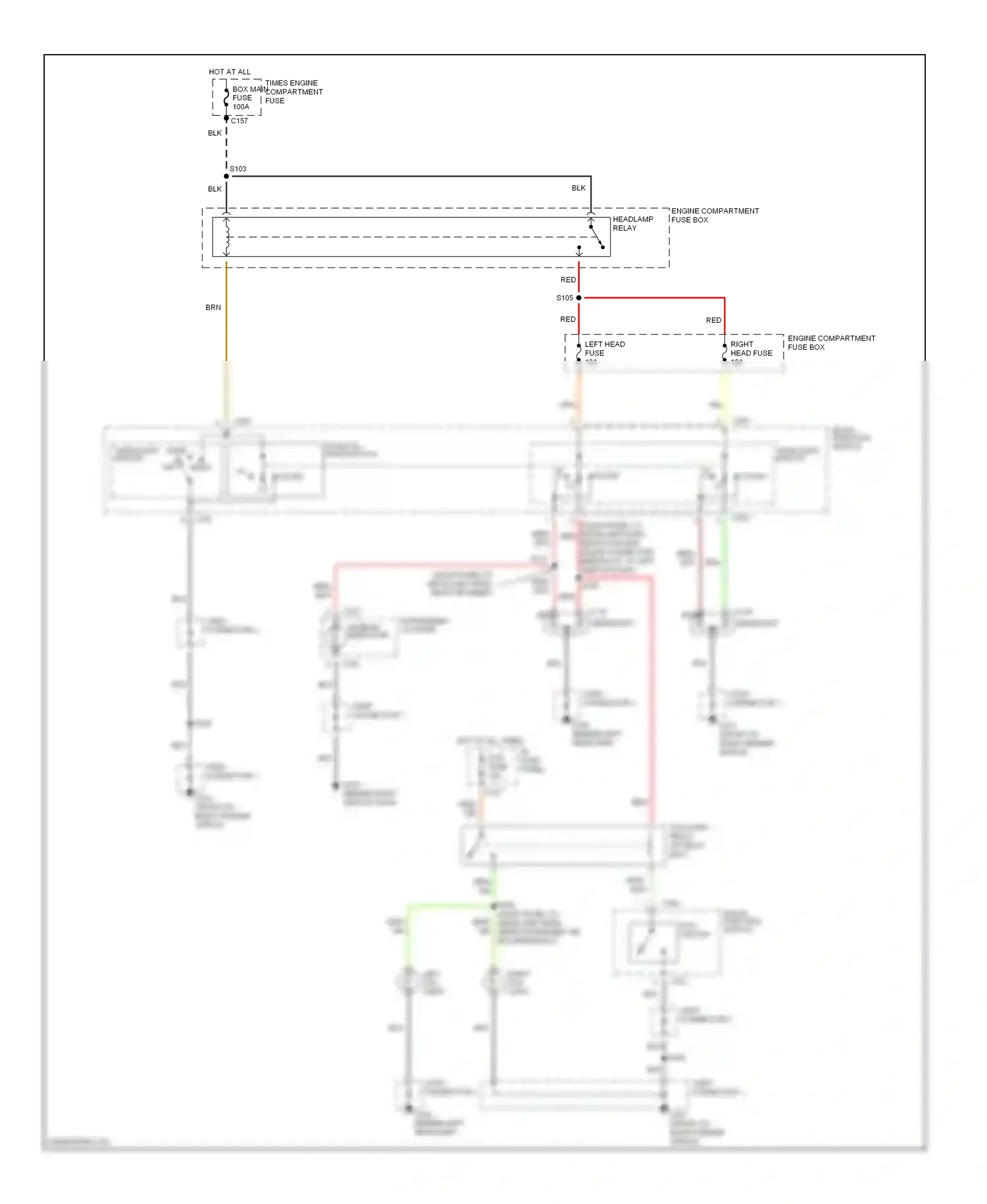 Ford Escort ZX2  (1998-1999) multi- function switch wiring diagram  (4 of 10)