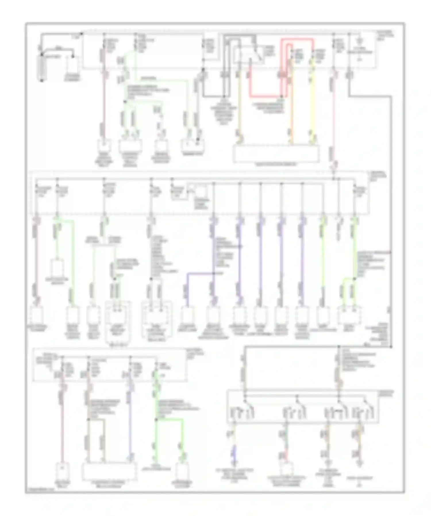 Escort Ford V facelift 2 (1995-2002): Power distribution circuit (1 of 2)
